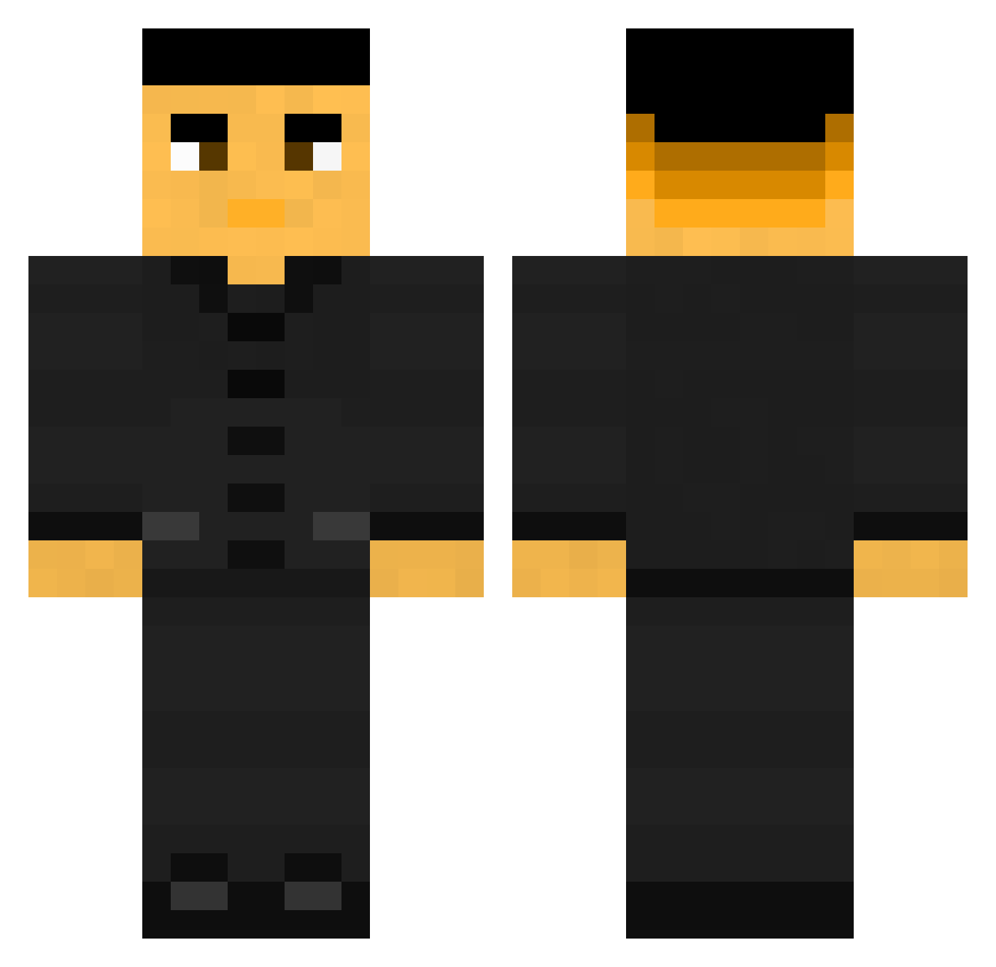 The2nfy Minecraft skin, front and back view