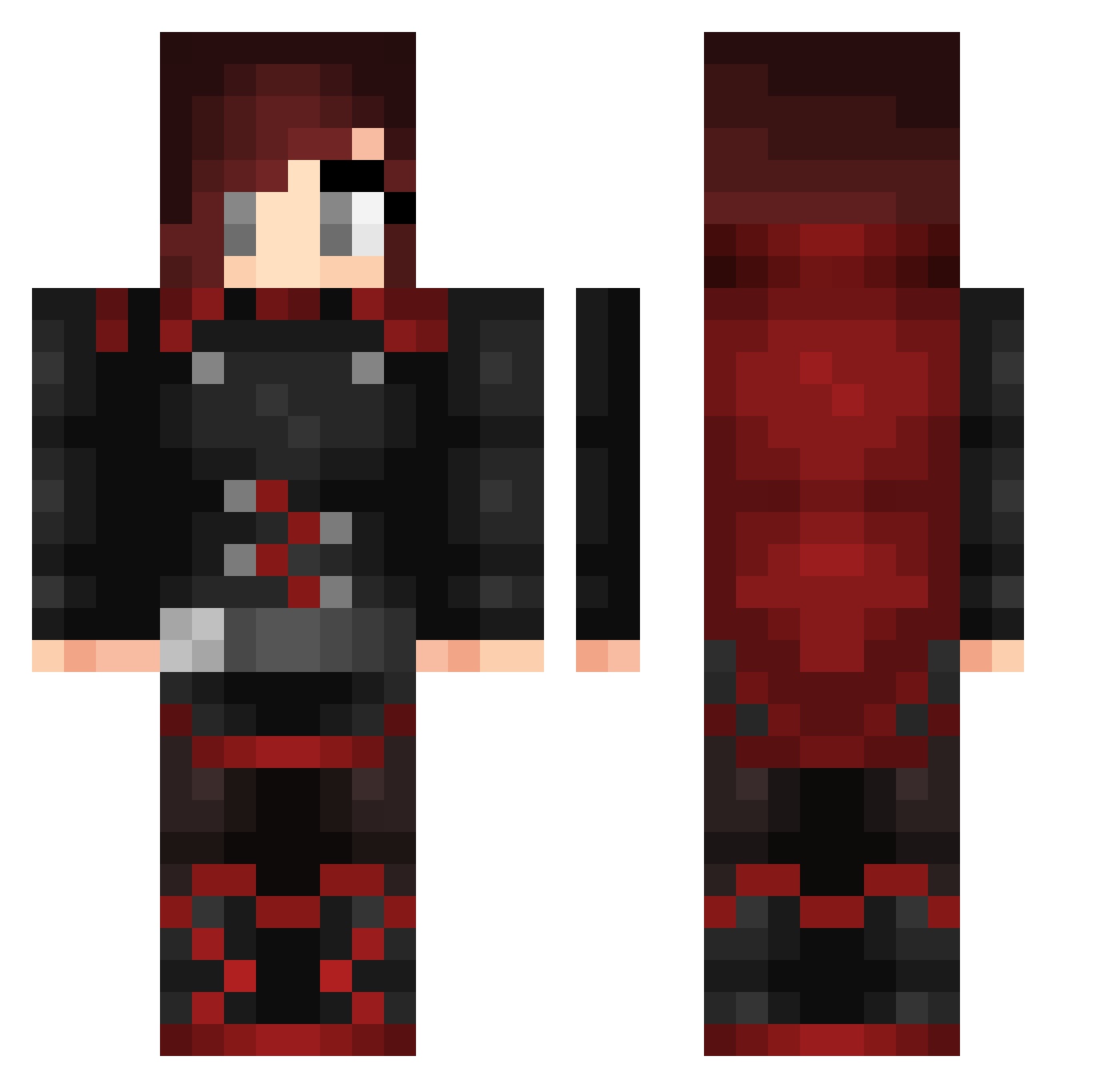 16JSundberg4 Minecraft skin, front and back view