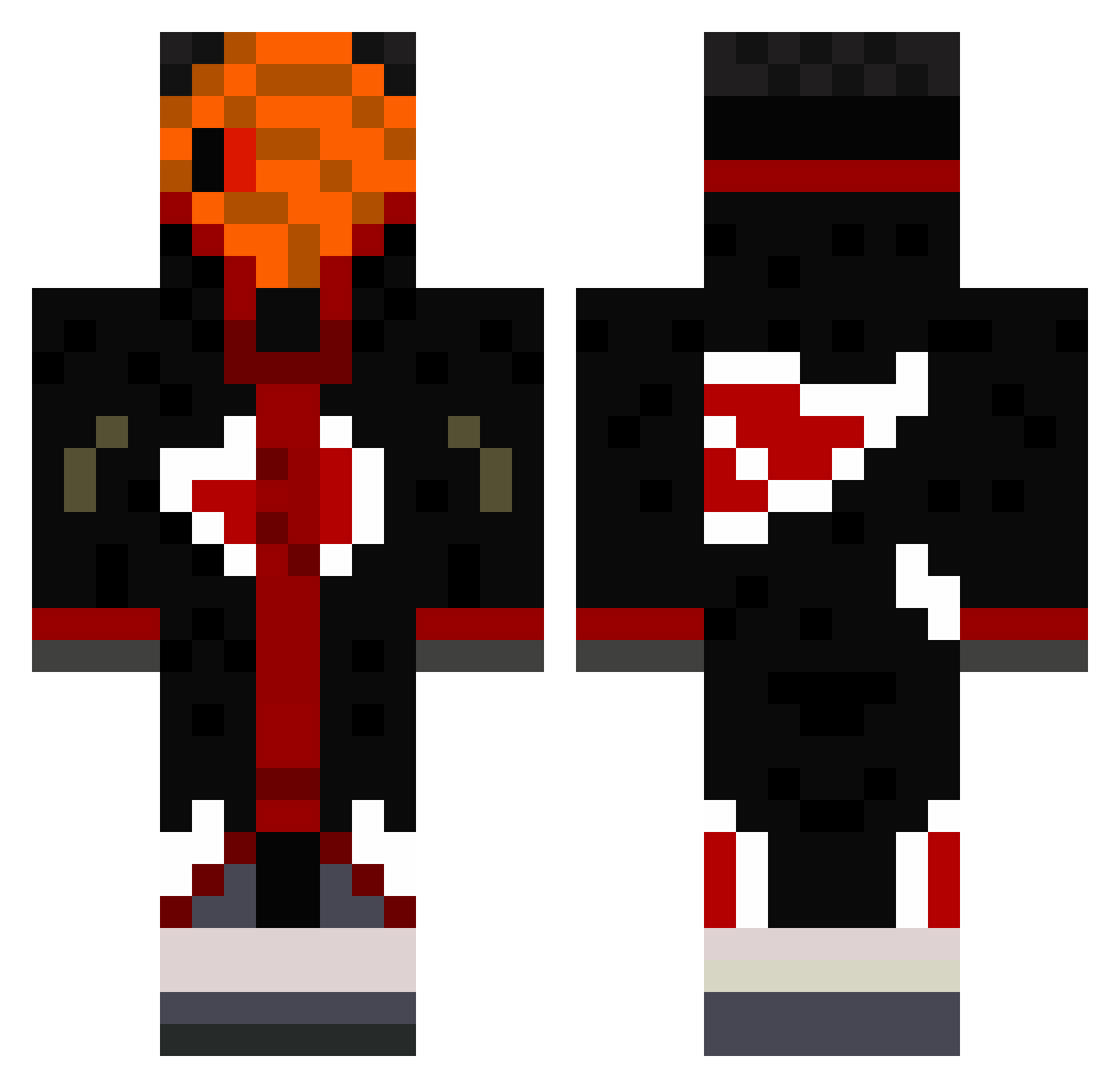 blackwolf6890 Minecraft skin, front and back view