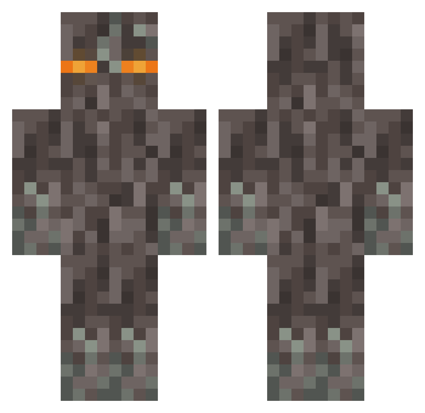 fabanb Minecraft skin, front and back view