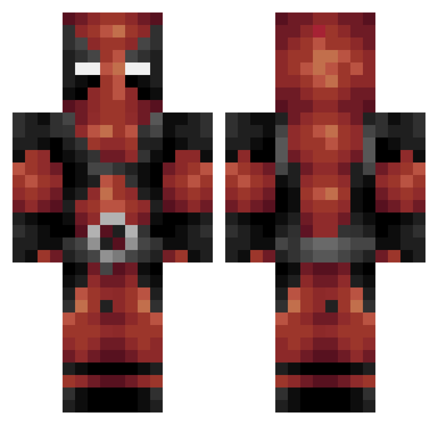 vwang Minecraft skin, front and back view