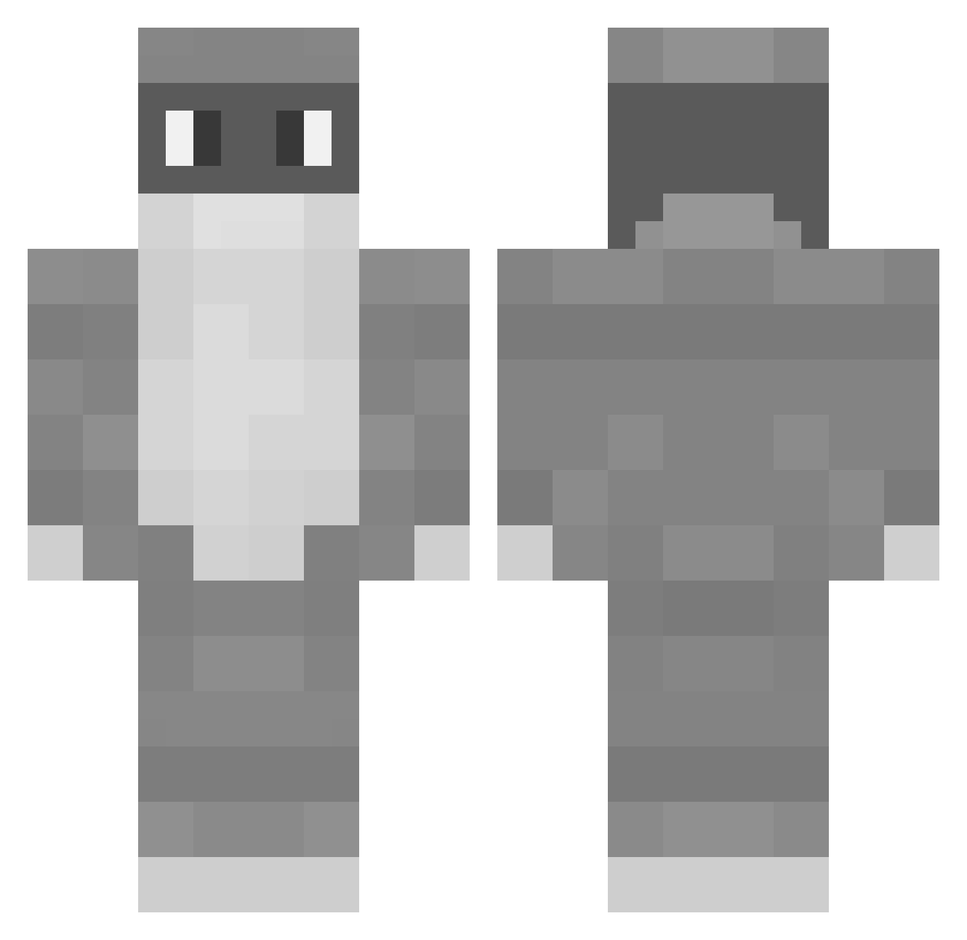WeiseBanane Minecraft skin, front and back view