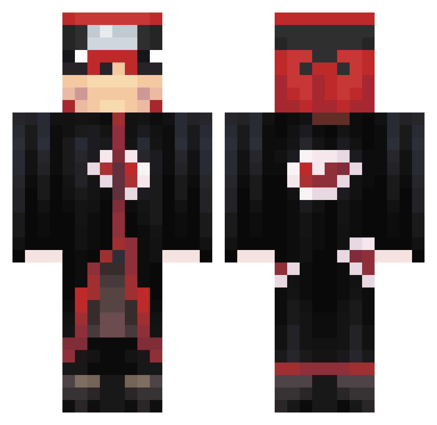 Dudulost Minecraft skin, front and back view