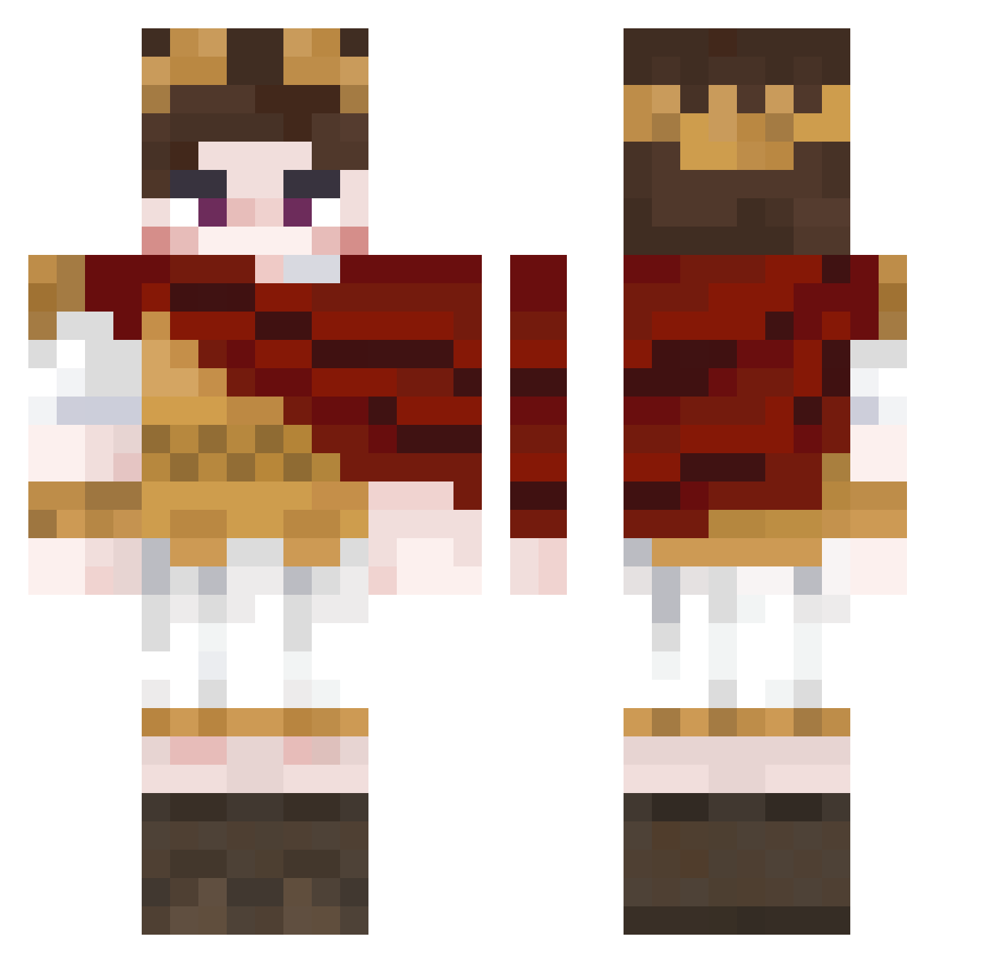 Nami_LMaudit Minecraft skin, front and back view