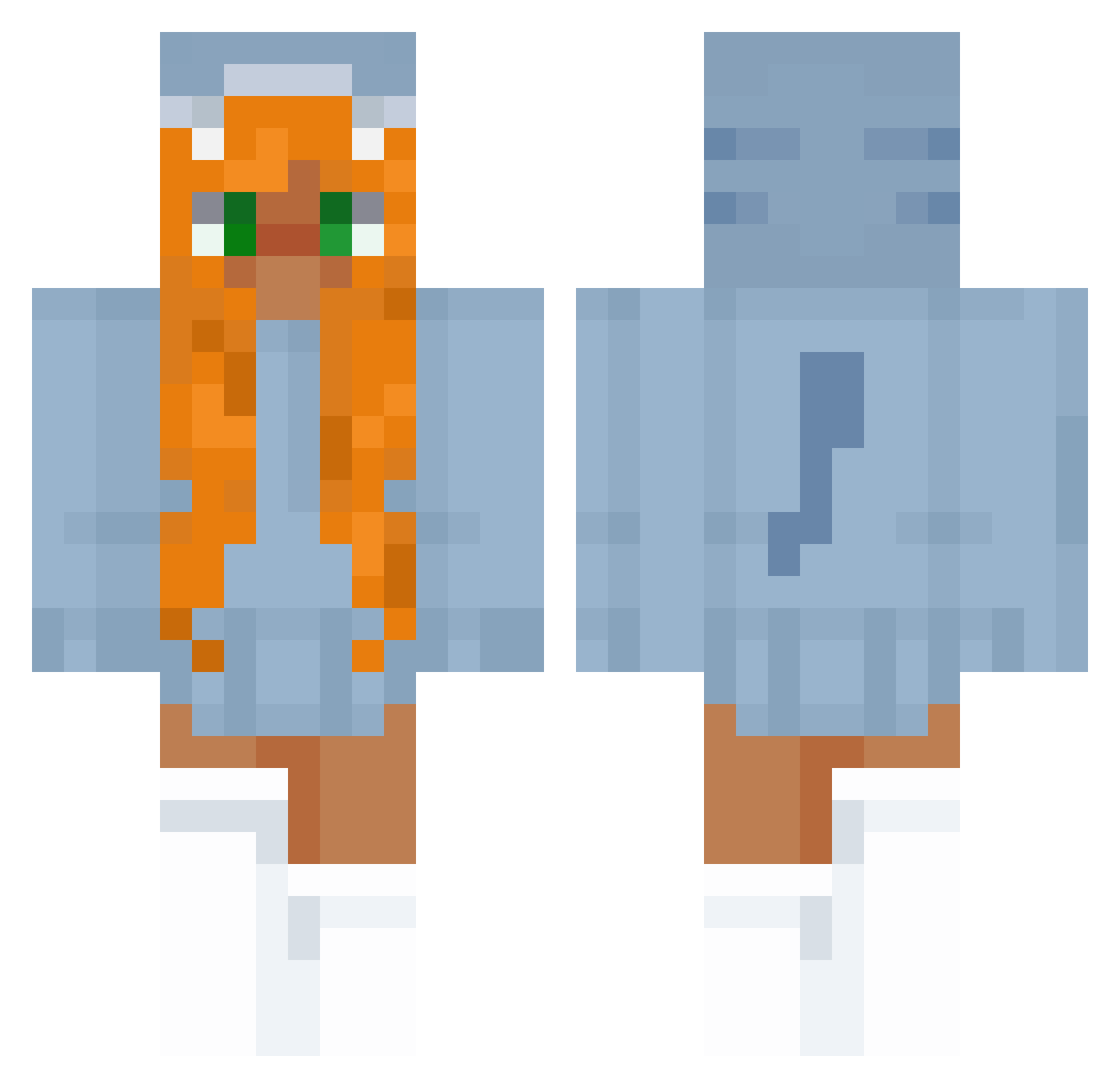 Lancun42 Minecraft skin, front and back view