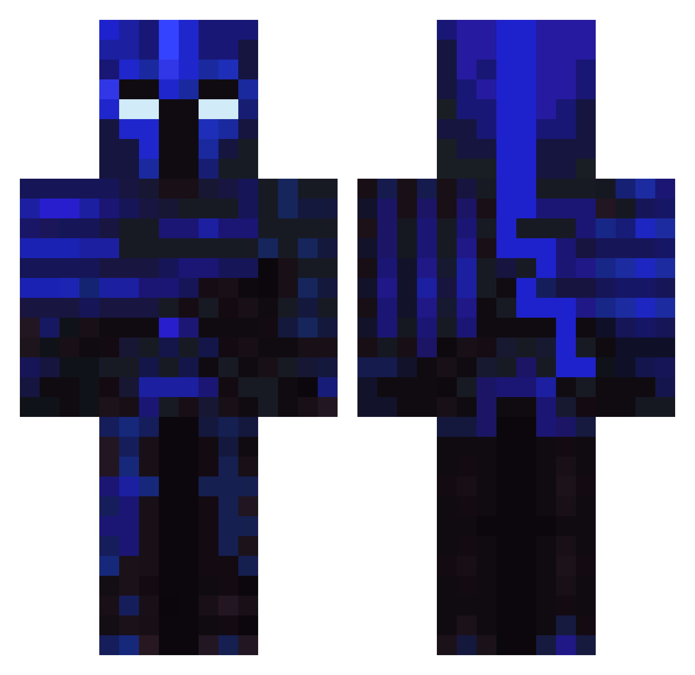 SuperDudeYT Minecraft skin, front and back view