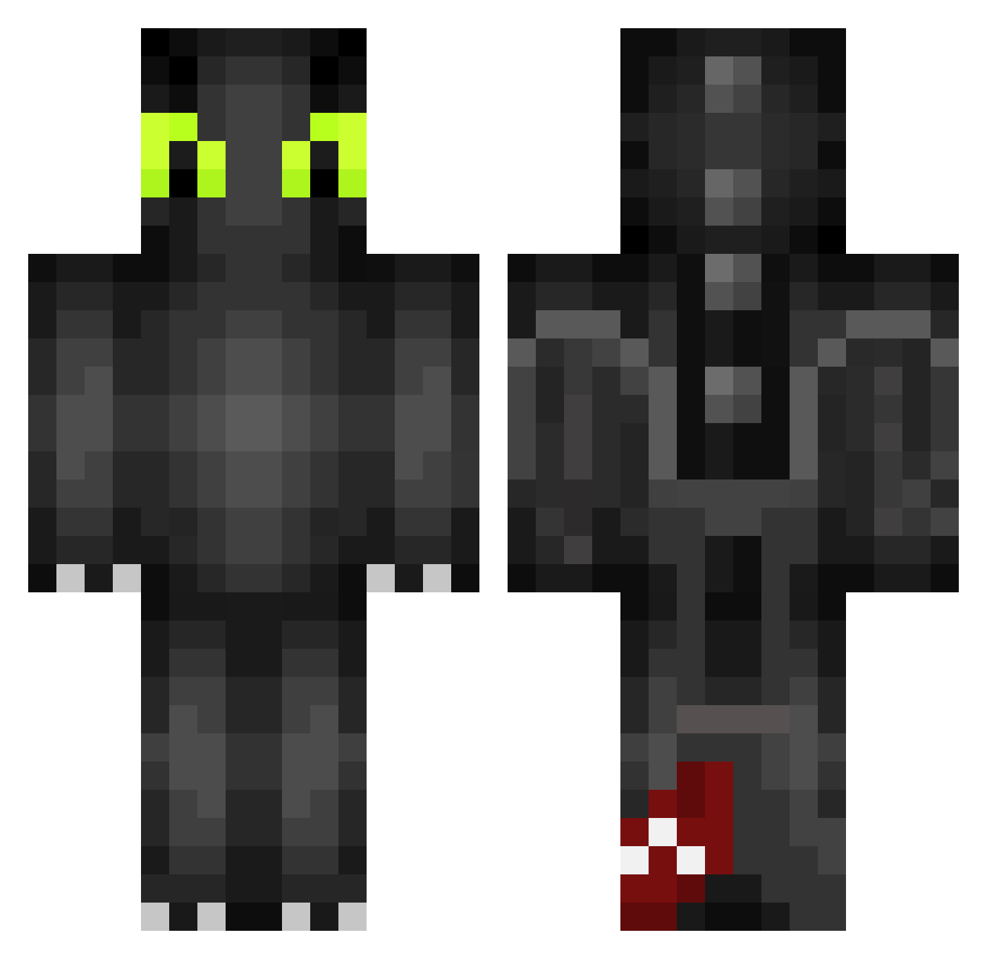 David_Kreativ Minecraft skin, front and back view