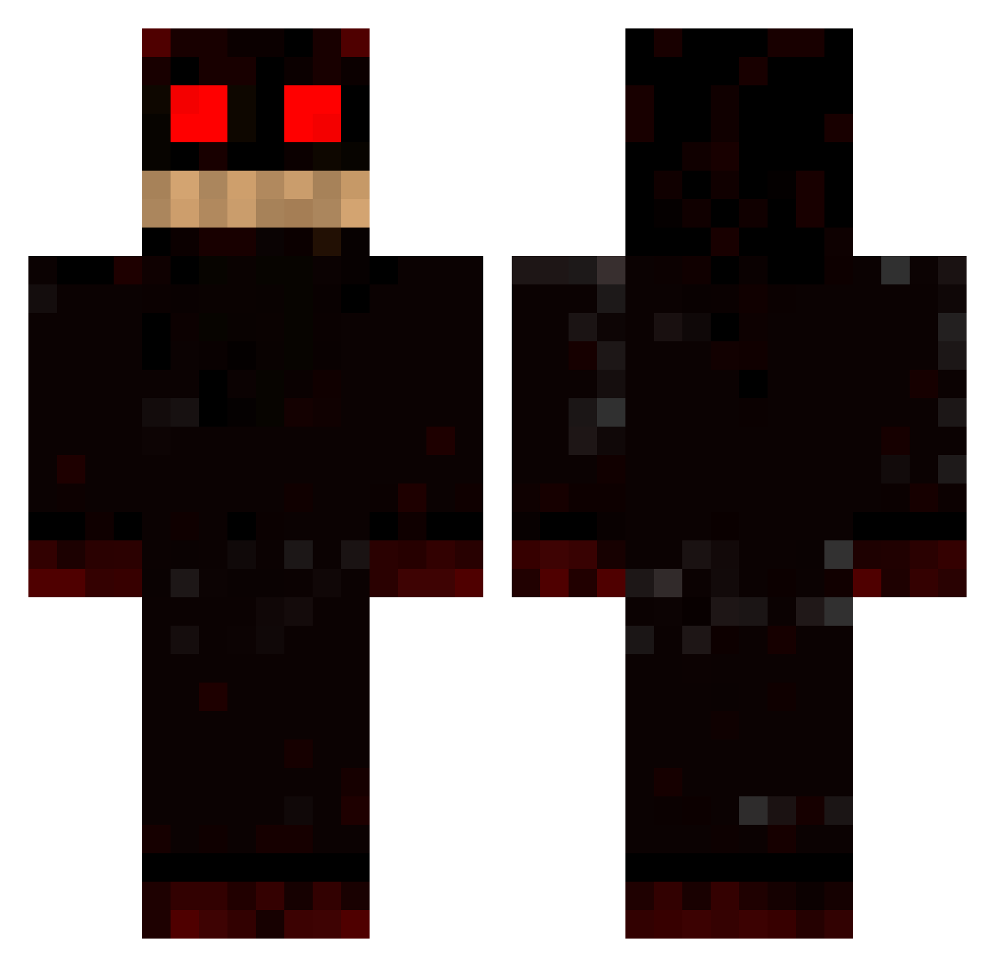 ephori Minecraft skin, front and back view