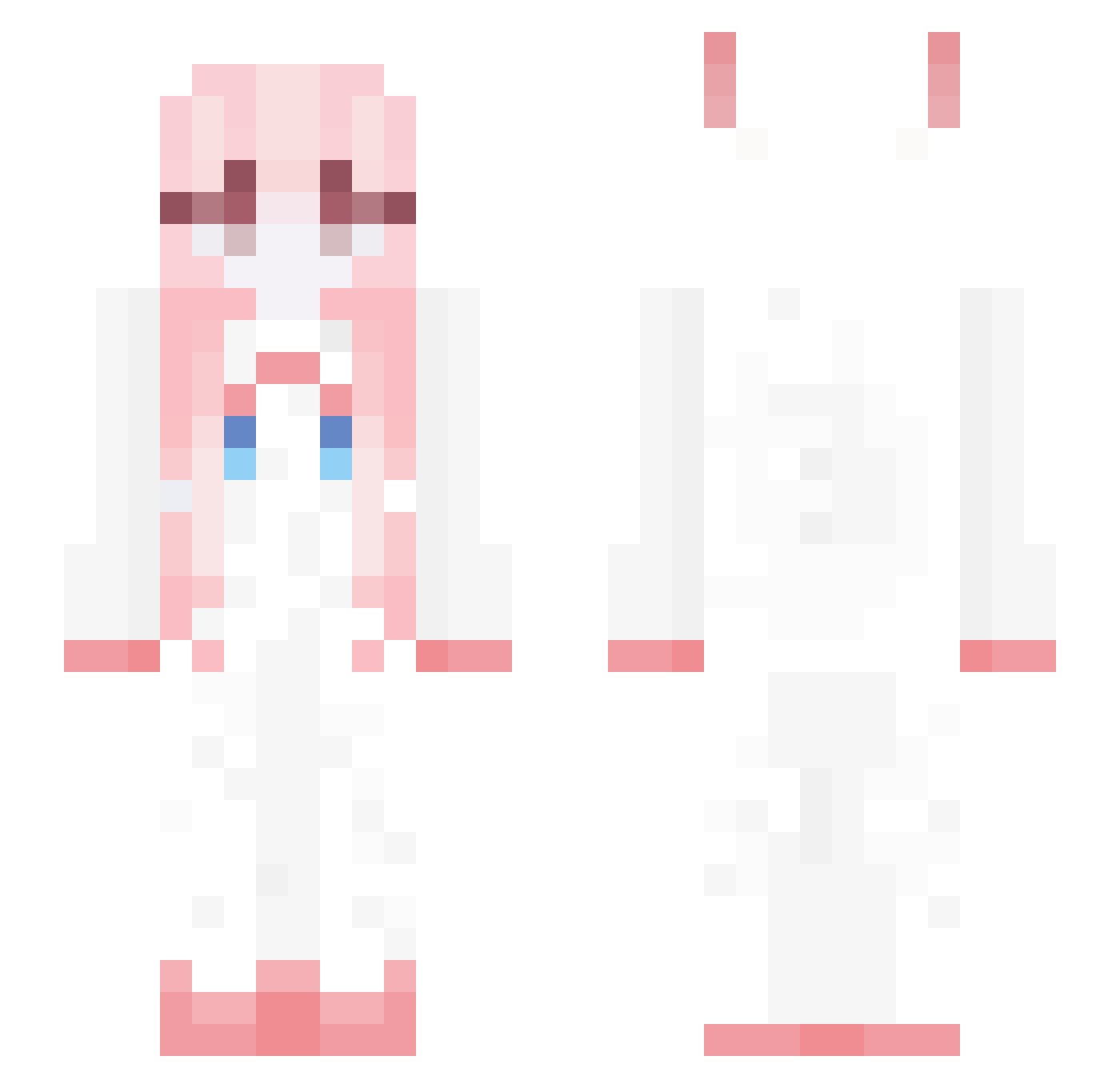 zuzoco Minecraft skin, front and back view