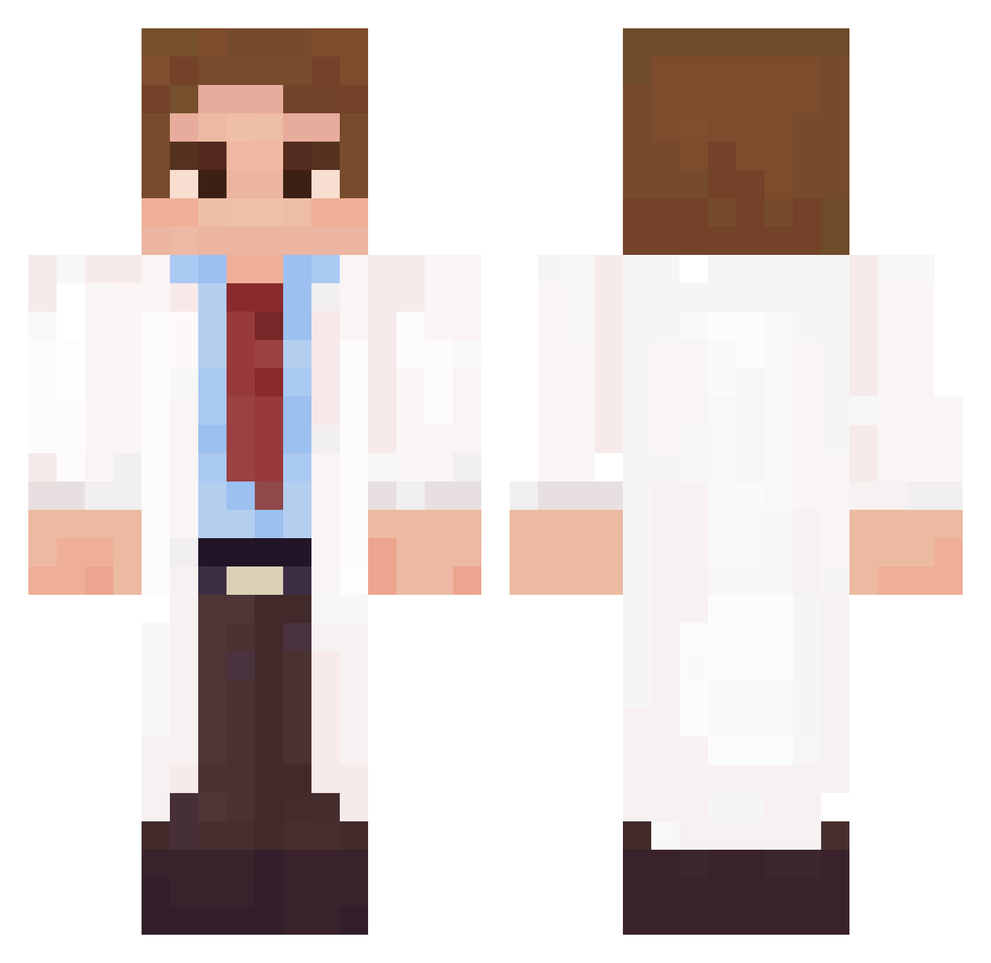 SillyLittleGoos3 Minecraft skin, front and back view