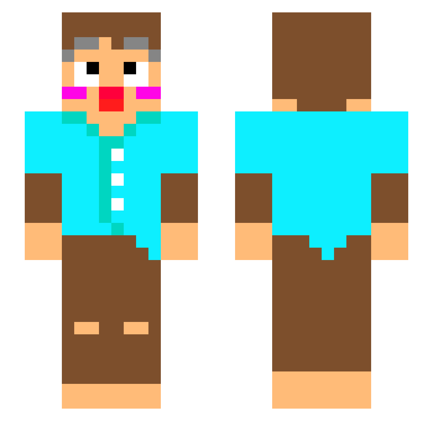 satochin7 Minecraft skin, front and back view