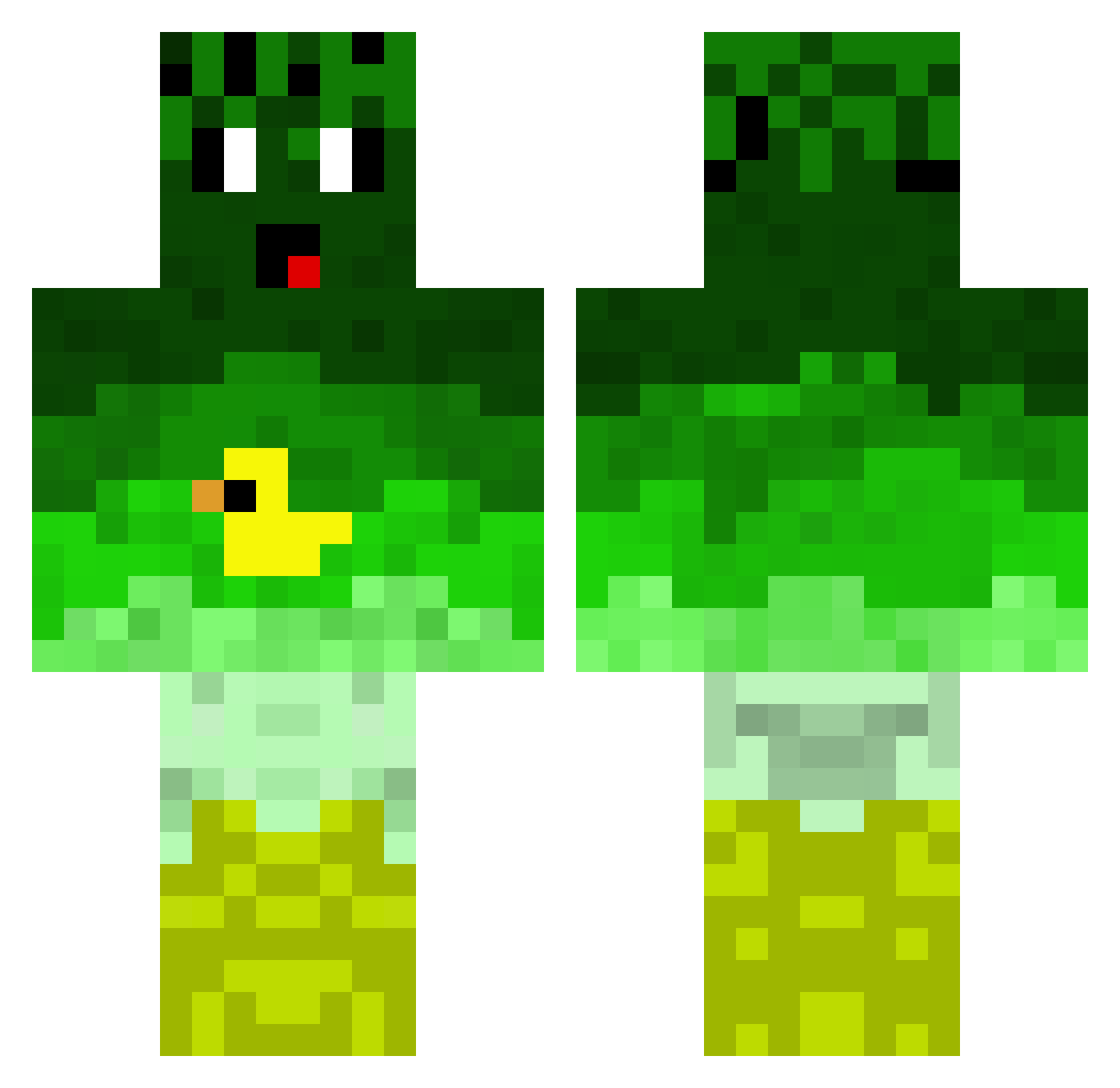 Lauchi2 Minecraft skin, front and back view