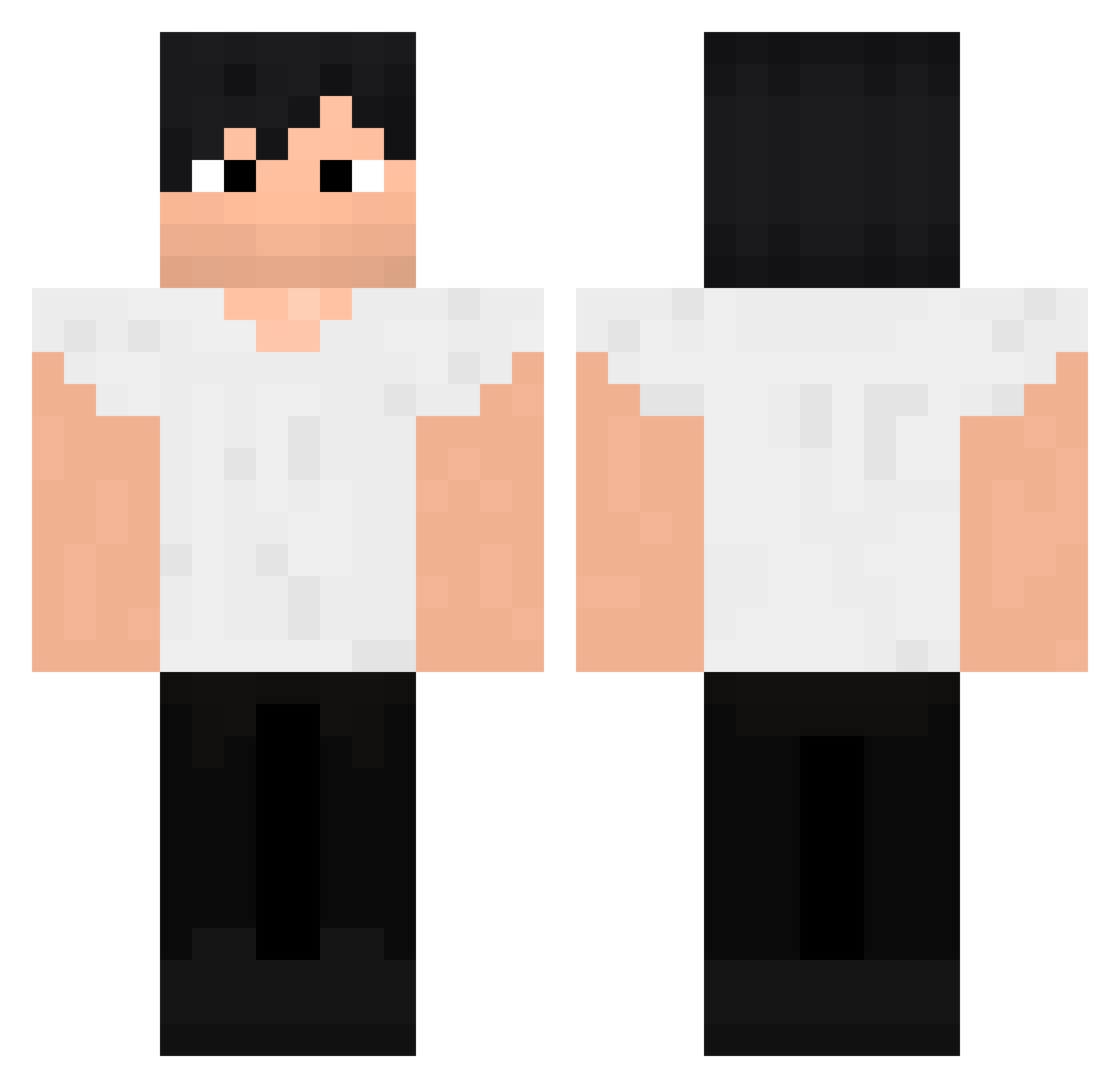 SeRwisT Minecraft skin, front and back view