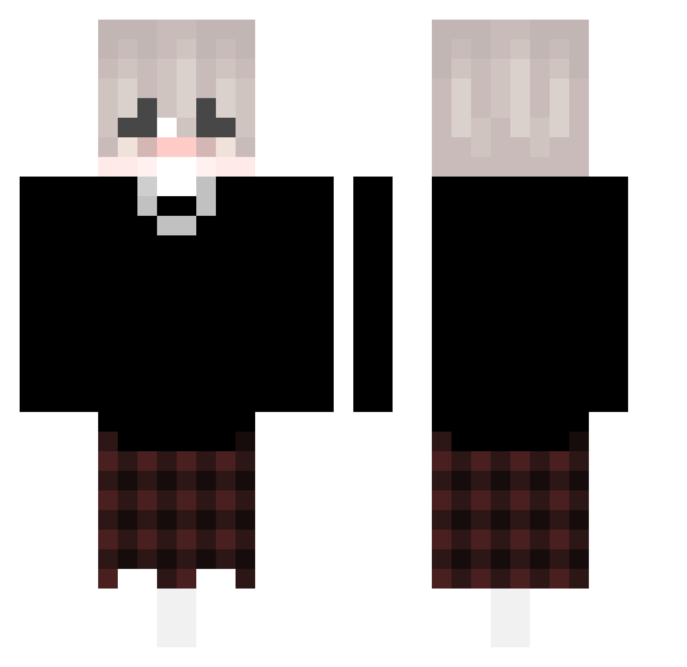 GaonYoo Minecraft skin, front and back view