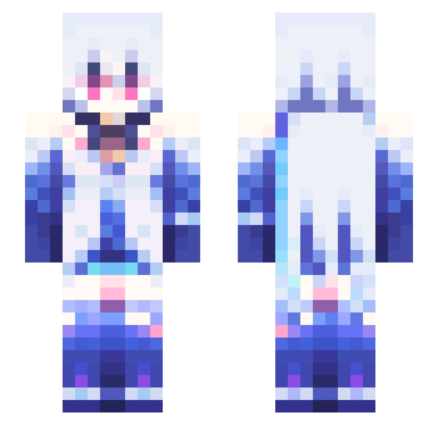 wz765 Minecraft skin, front and back view