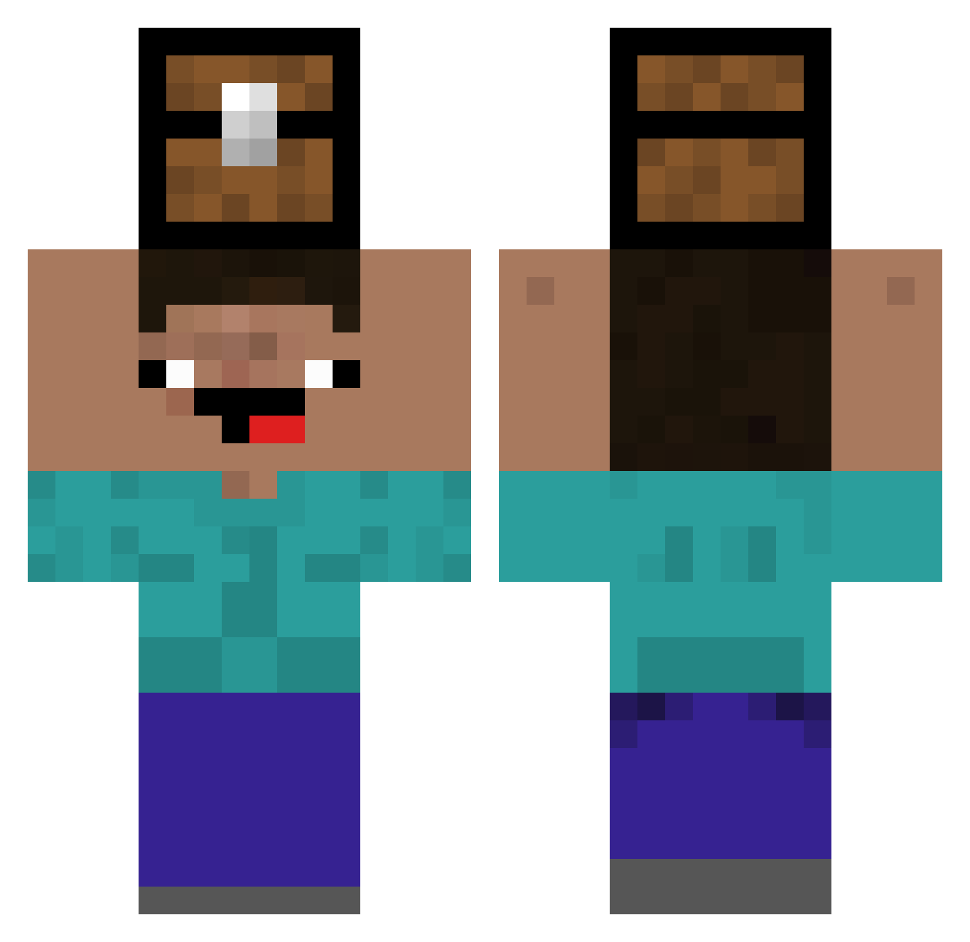 daggievanessen Minecraft skin, front and back view