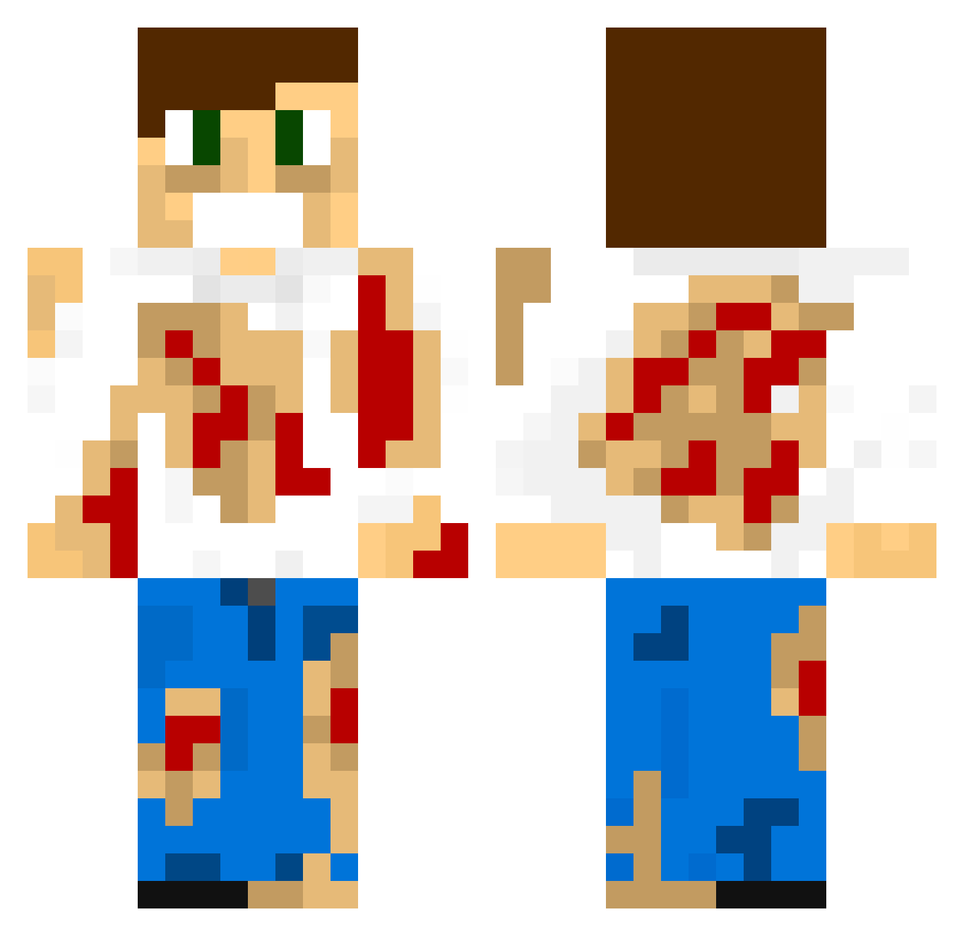 Labareta2000 Minecraft skin, front and back view