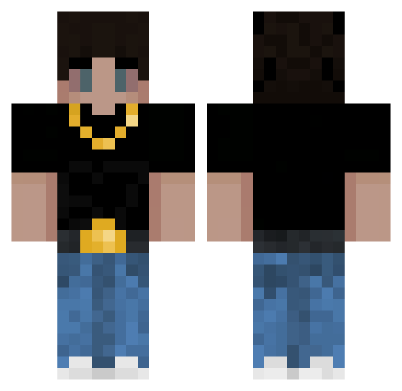 blessedmushii Minecraft skin, front and back view