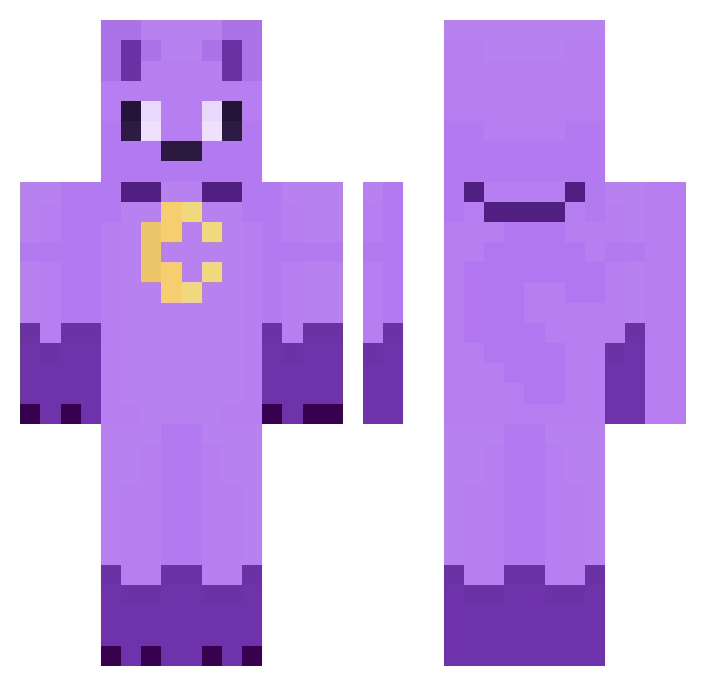 LeCaramel_ Minecraft skin, front and back view