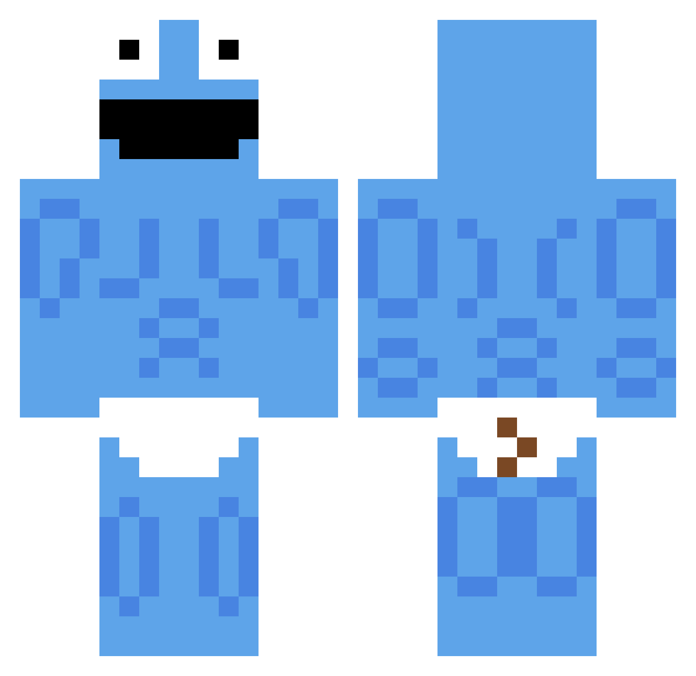 IxanZerk Minecraft skin, front and back view