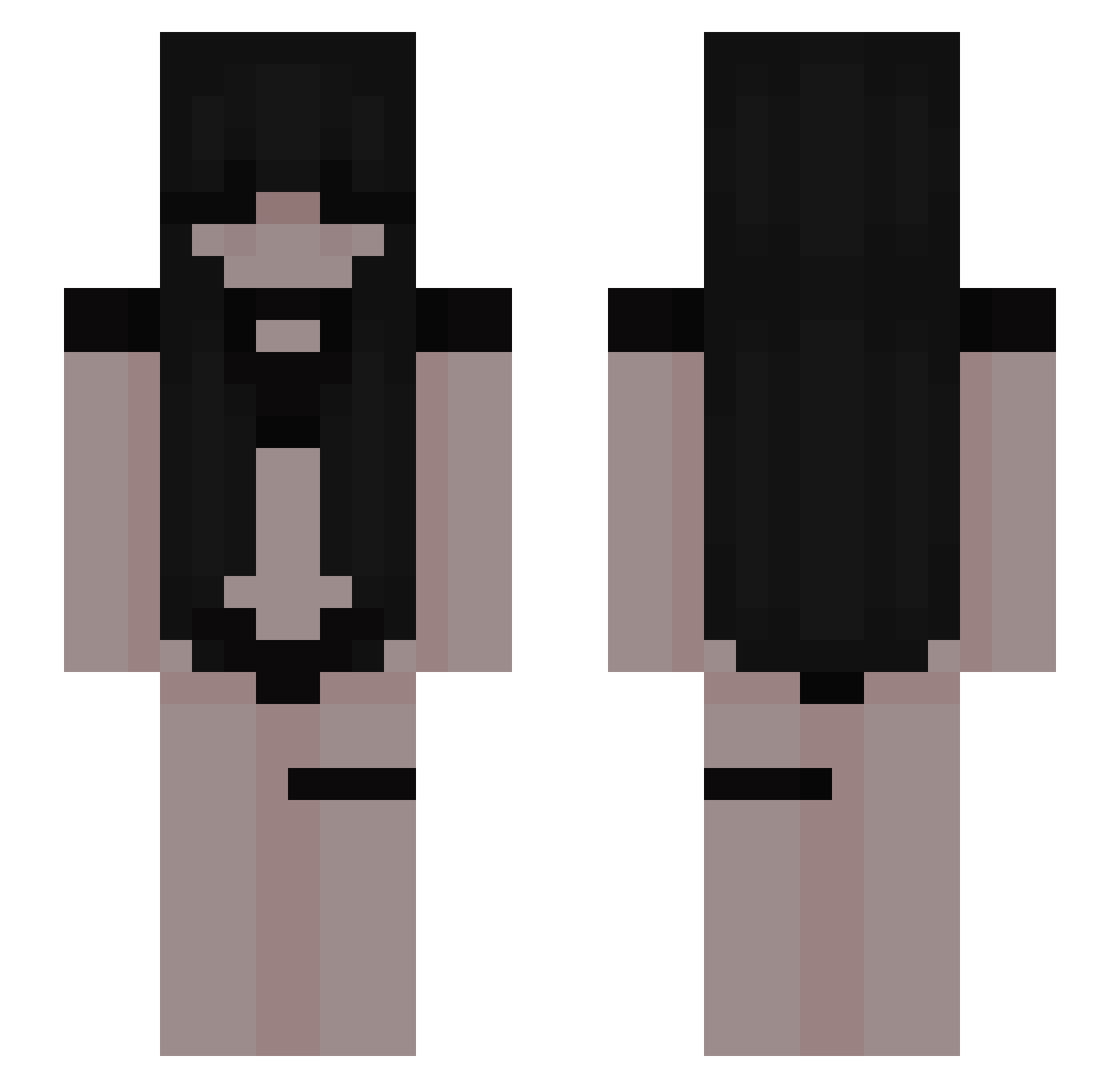 unoften Minecraft skin, front and back view