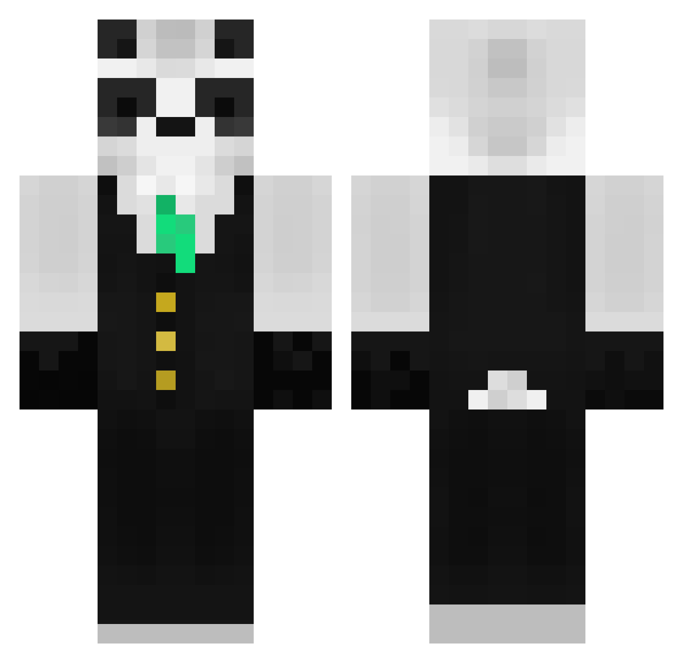 Wxllie_10 Minecraft skin, front and back view