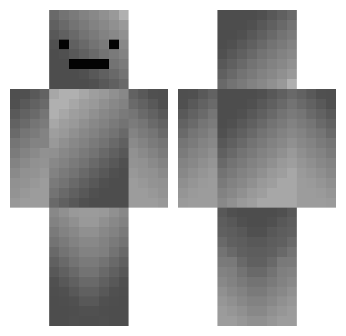 winglets Minecraft skin, front and back view
