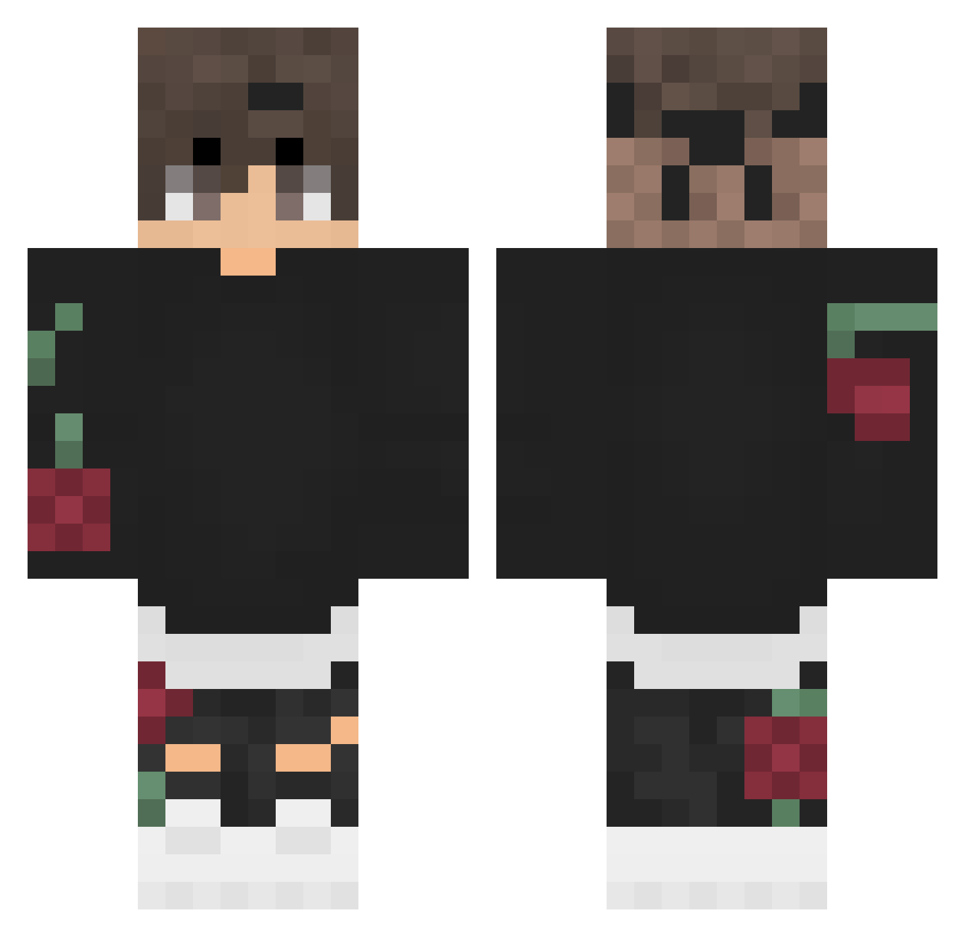 julxan816 Minecraft skin, front and back view