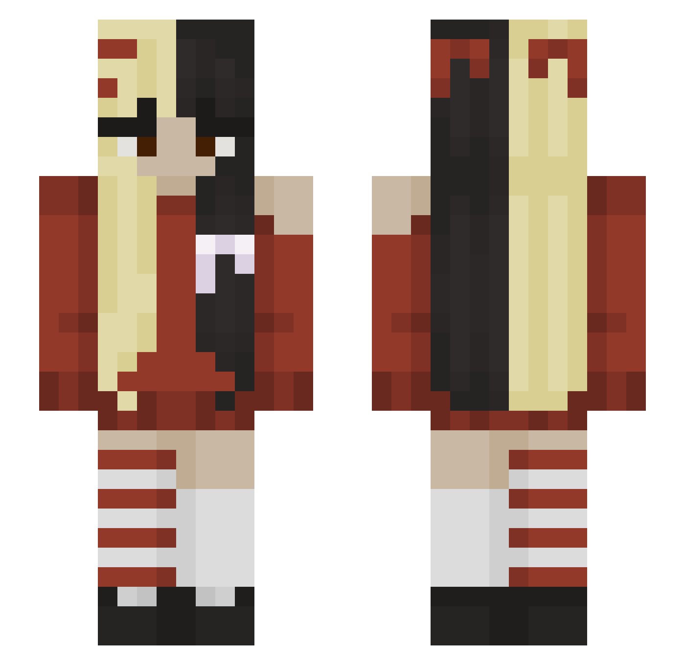 midnightmahh Minecraft skin, front and back view