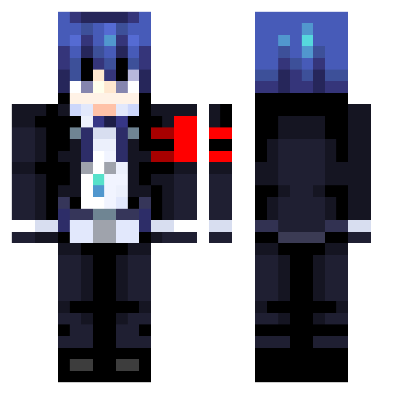 kuru_s1 Minecraft skin, front and back view