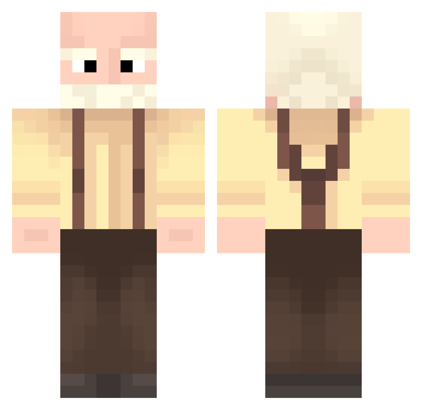 CR7RKP Minecraft skin, front and back view