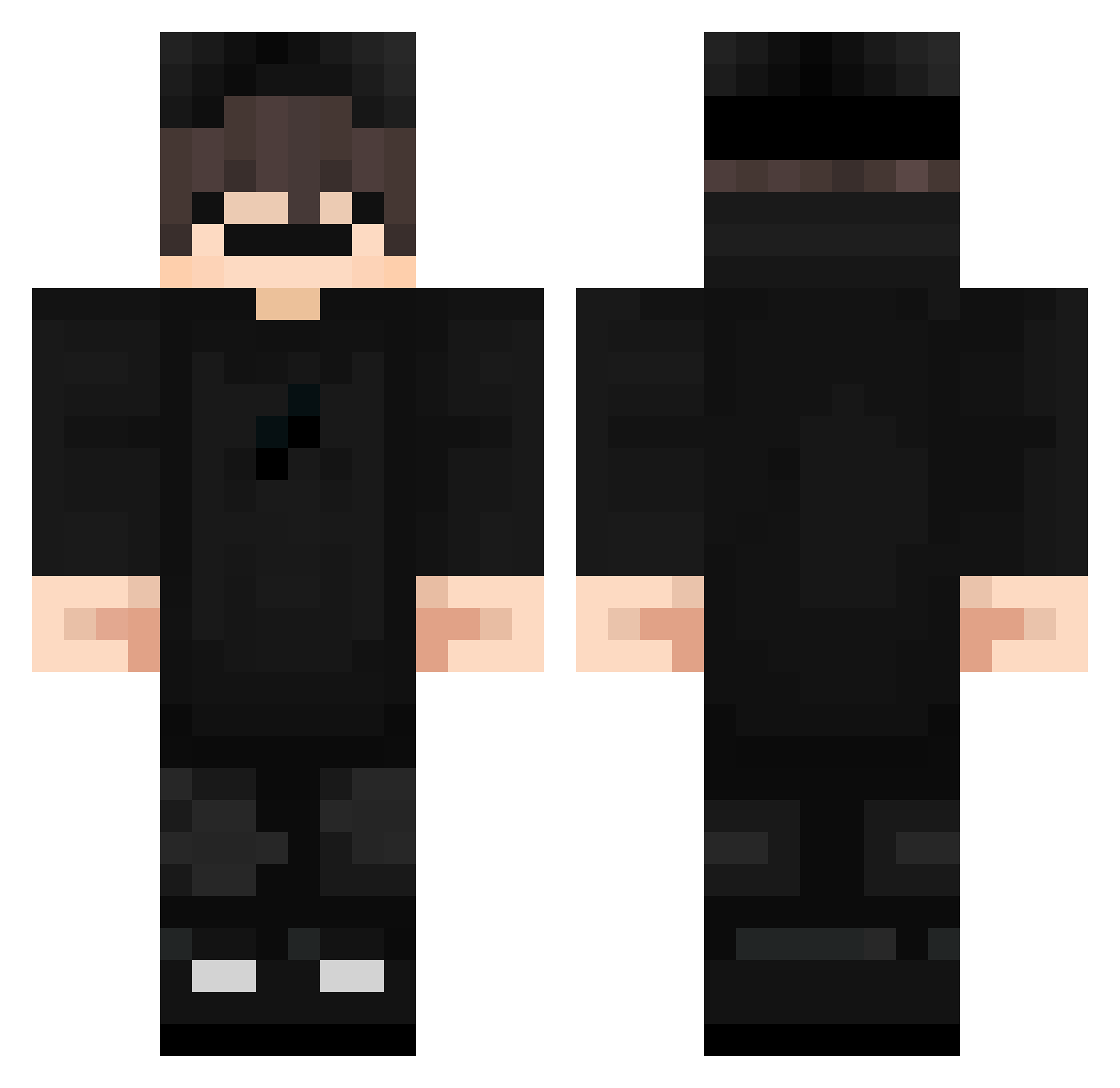 zack144 Minecraft skin, front and back view