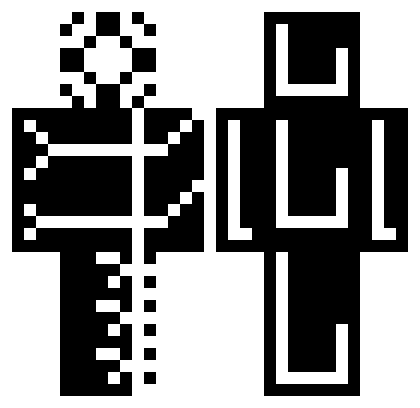 SpokePlayz Minecraft skin, front and back view