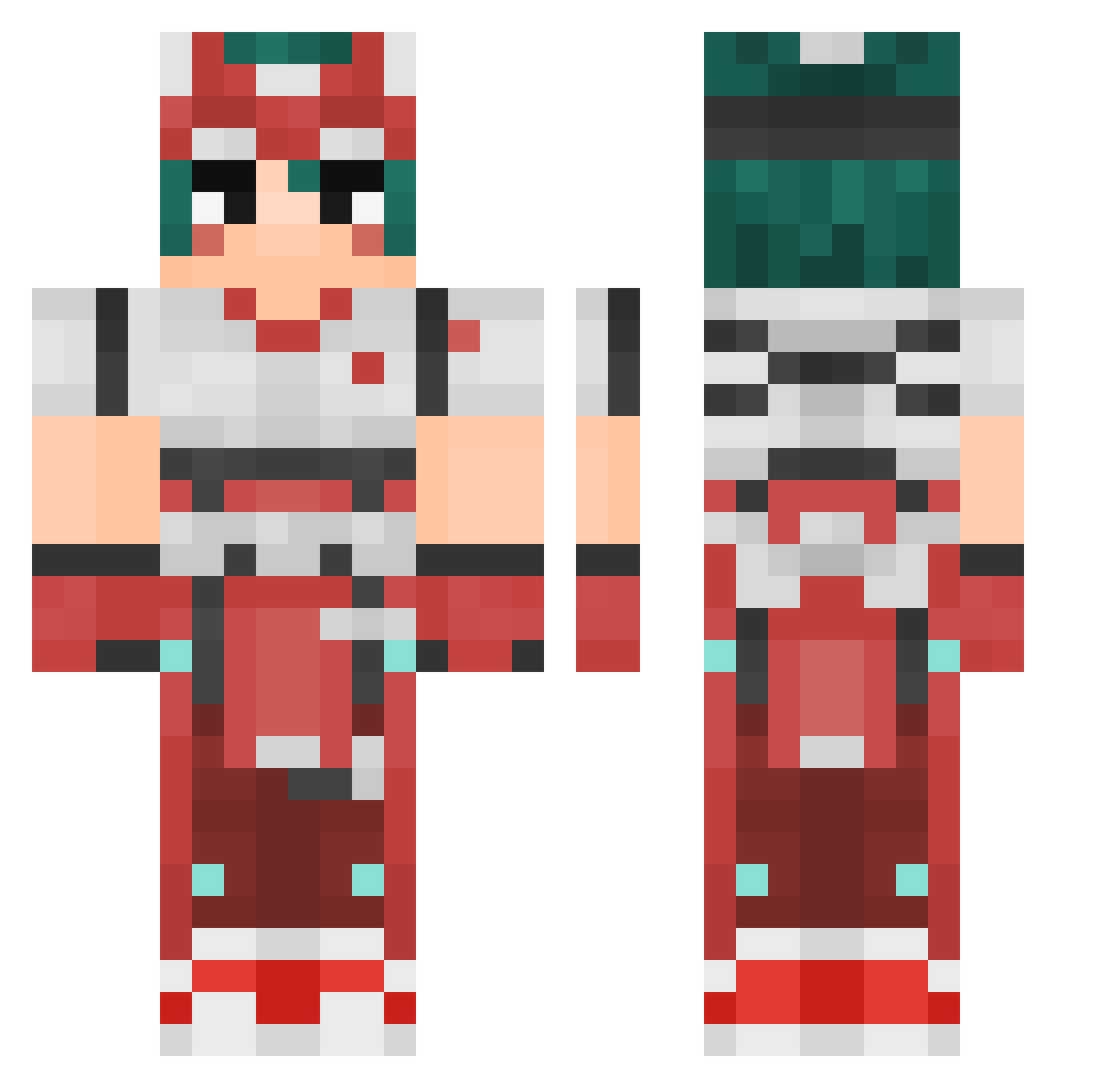 AwooDancer Minecraft skin, front and back view