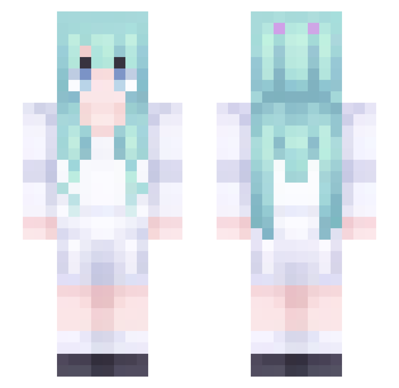 wuhenxjw Minecraft skin, front and back view