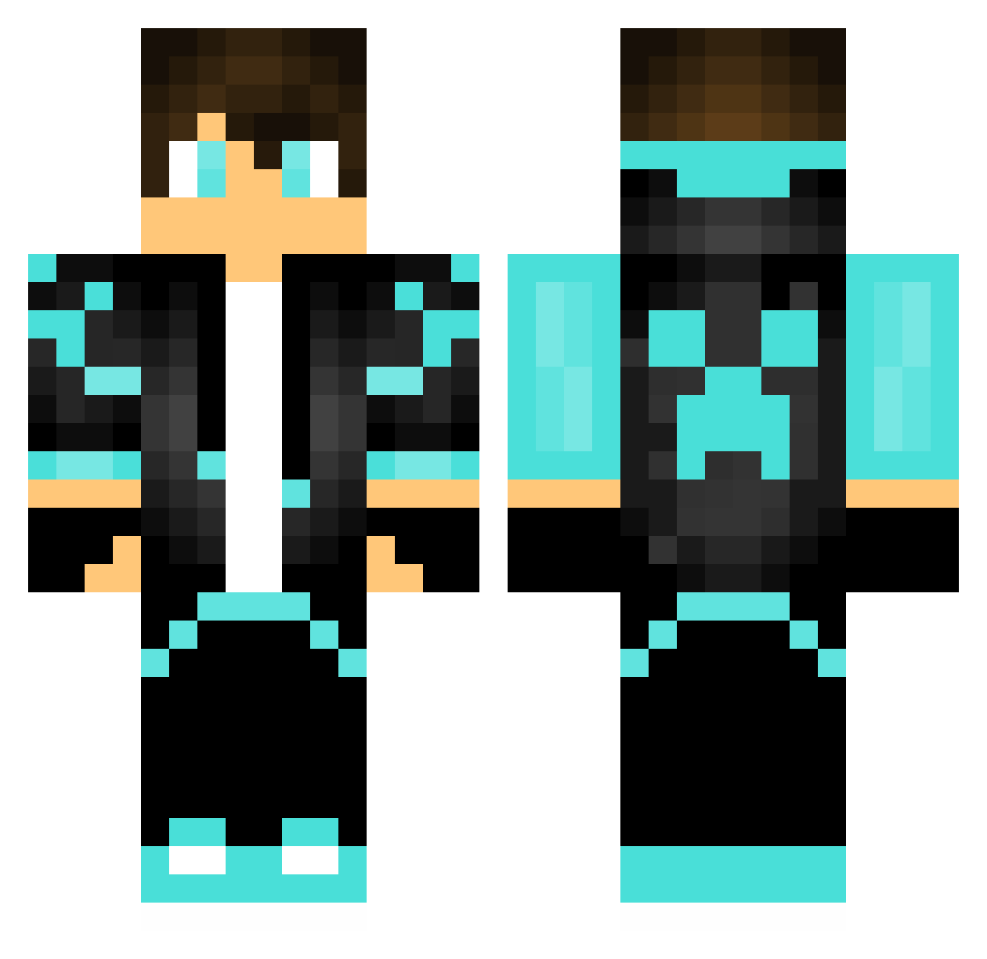 Shimakage Minecraft skin, front and back view