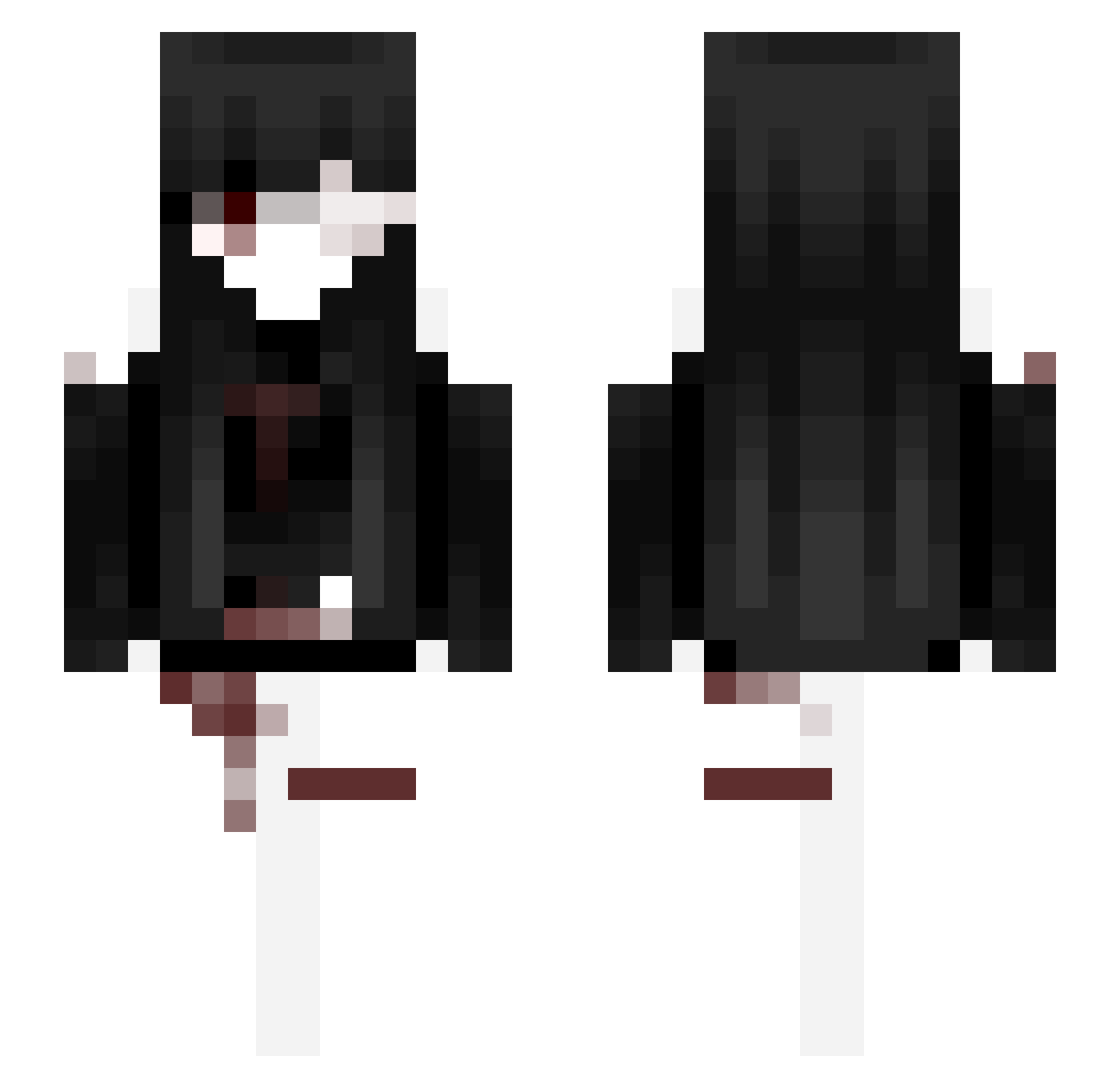 Micronesian Minecraft skin, front and back view