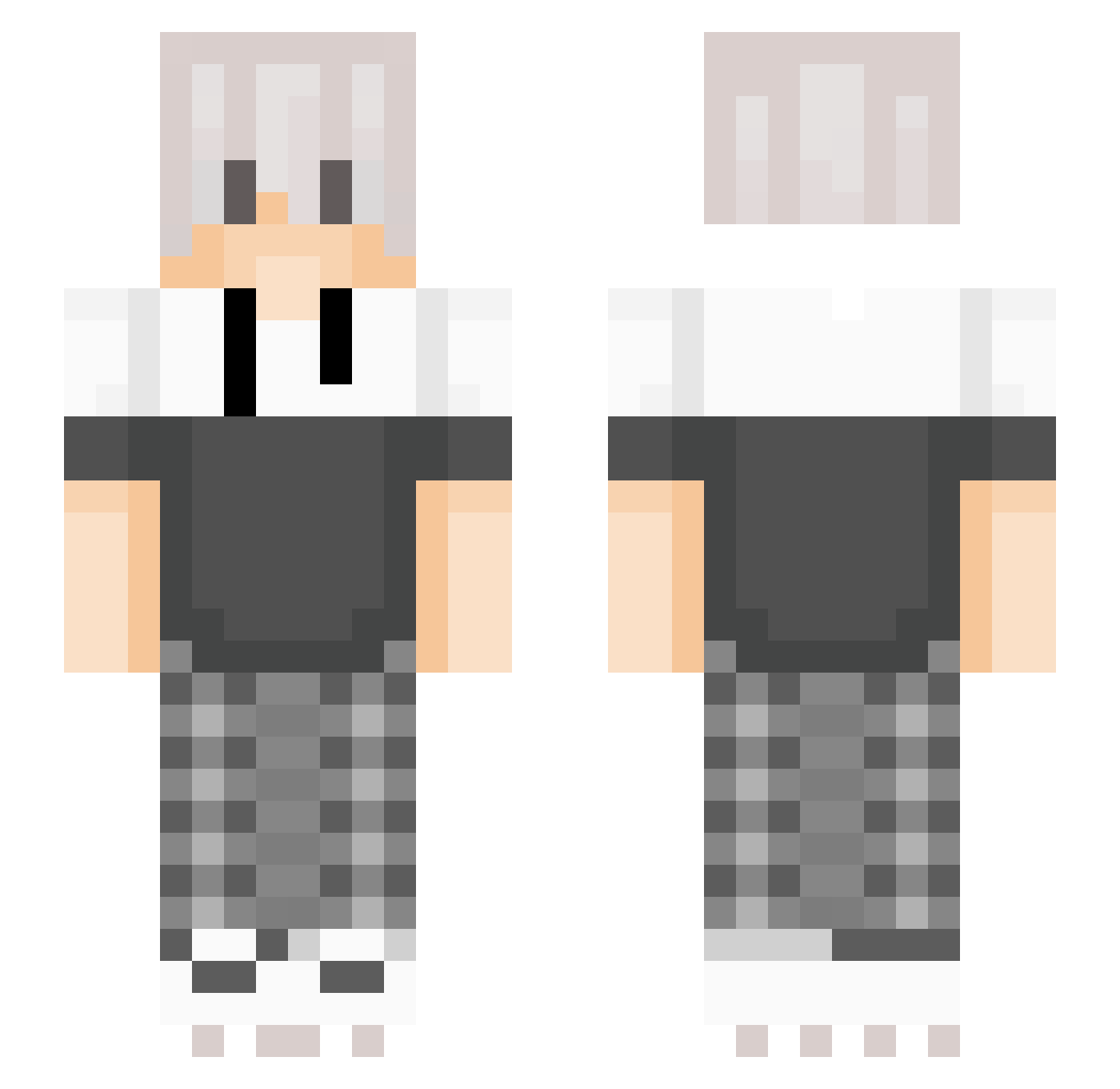 unoring Minecraft skin, front and back view