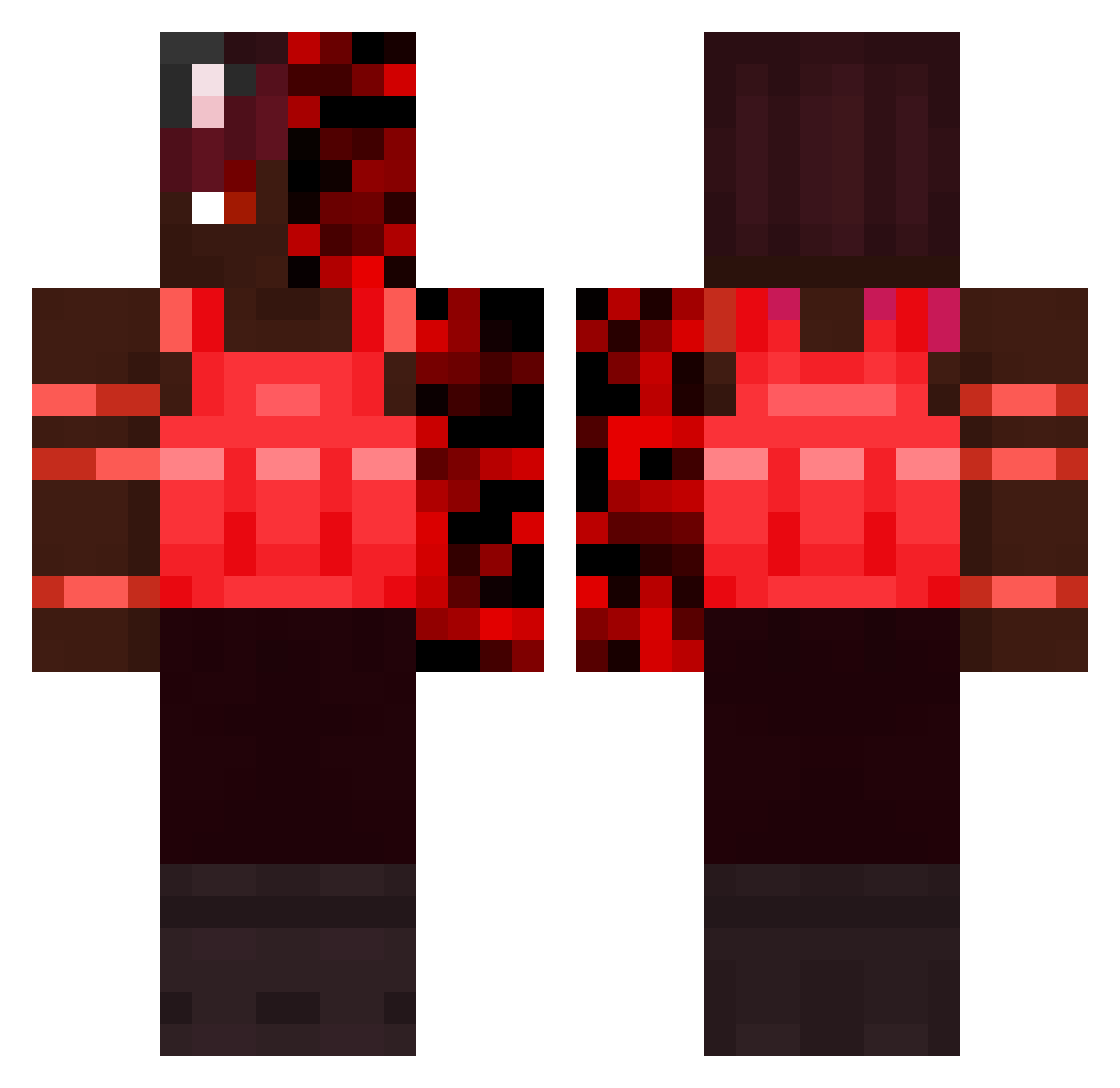 Hunter_Virus Minecraft skin, front and back view