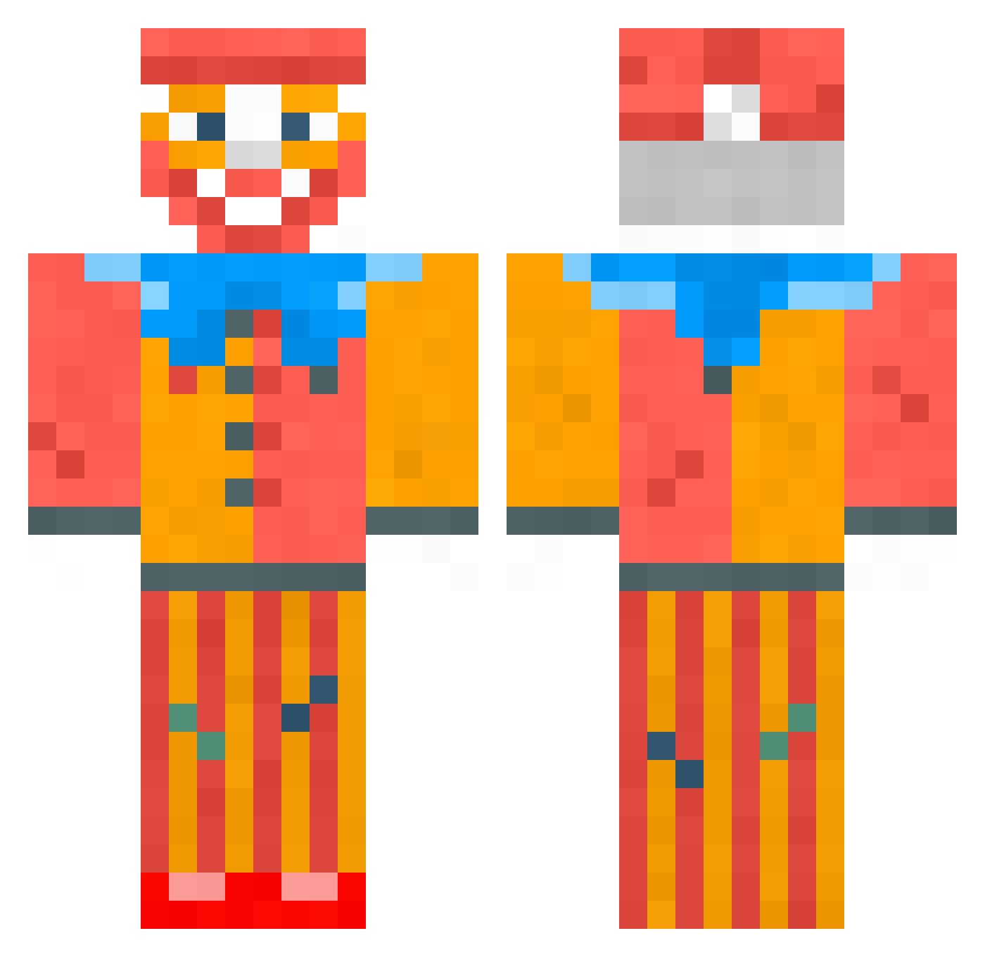 aaron_25 Minecraft skin, front and back view