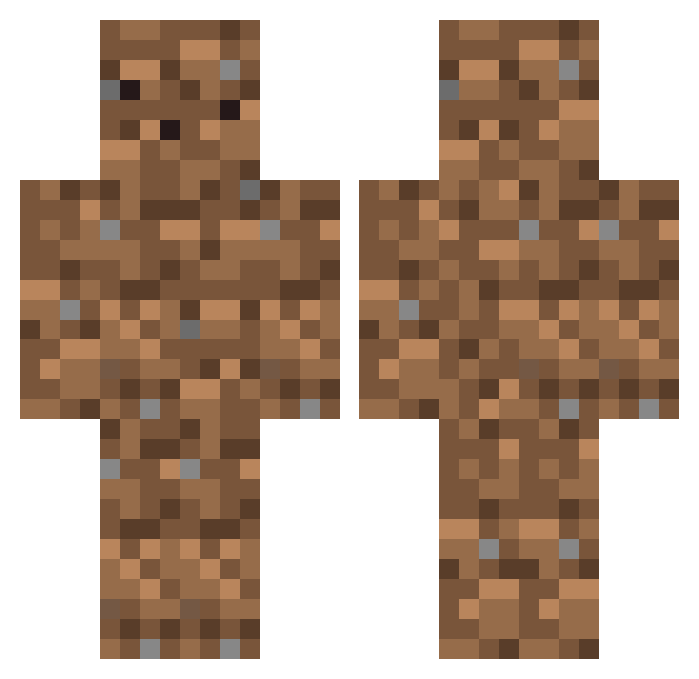 Royelz Minecraft skin, front and back view