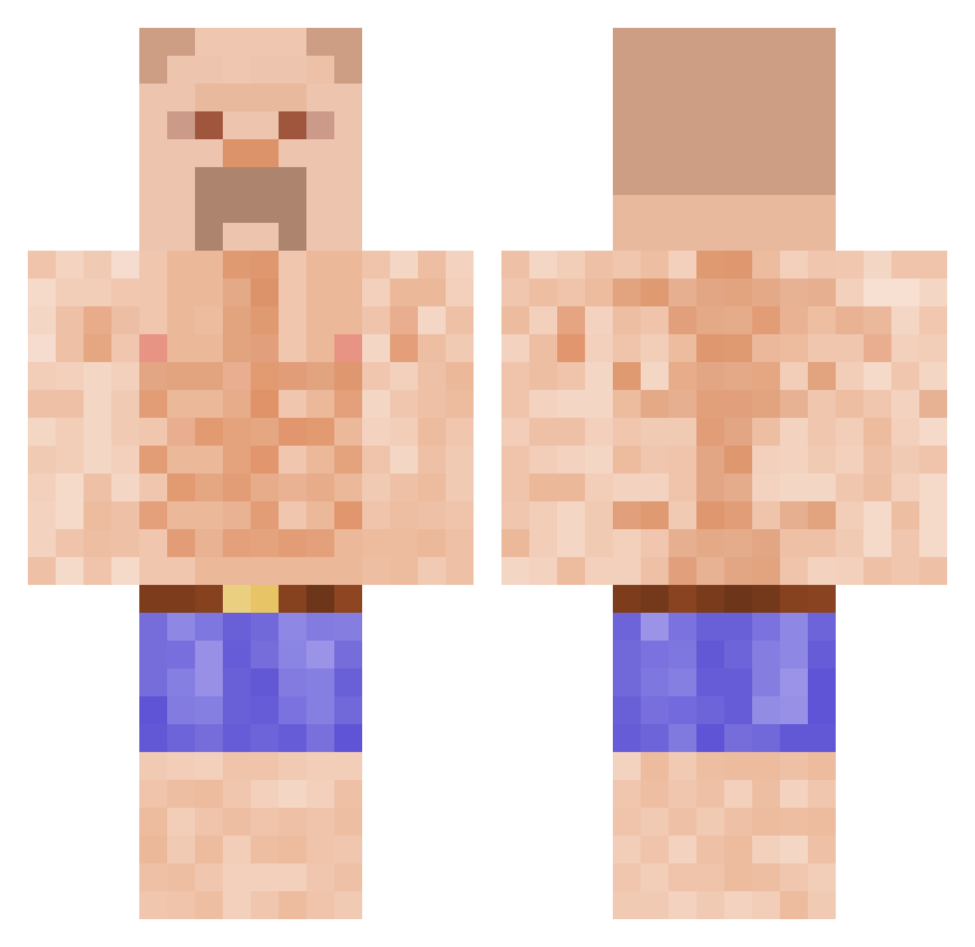 Fanza7ik Minecraft skin, front and back view