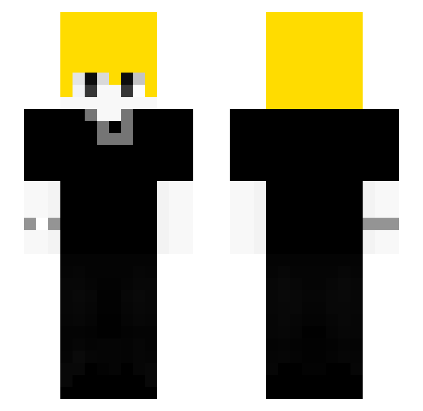 TypowyJackson_v2 Minecraft skin, front and back view