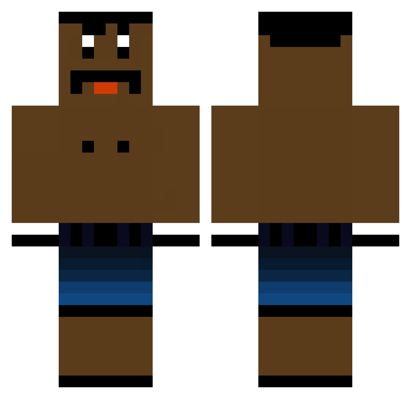 Mudzin Minecraft skin, front and back view