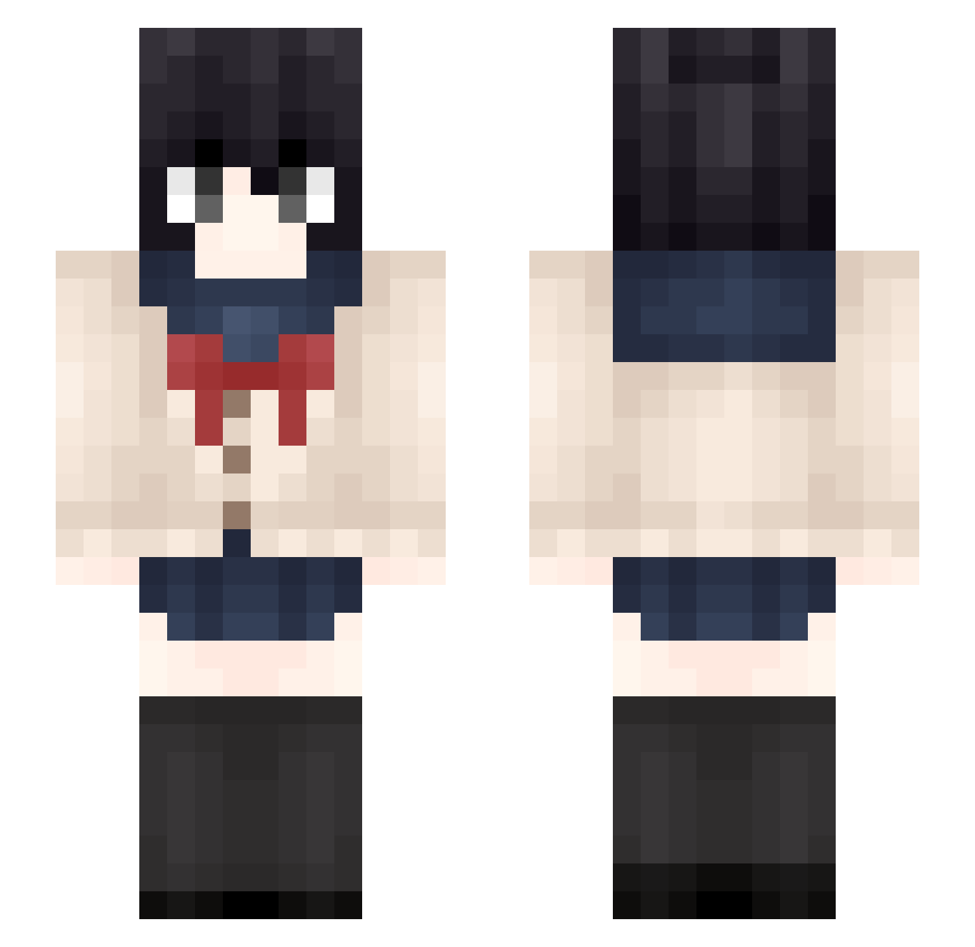 HEI___YU Minecraft skin, front and back view