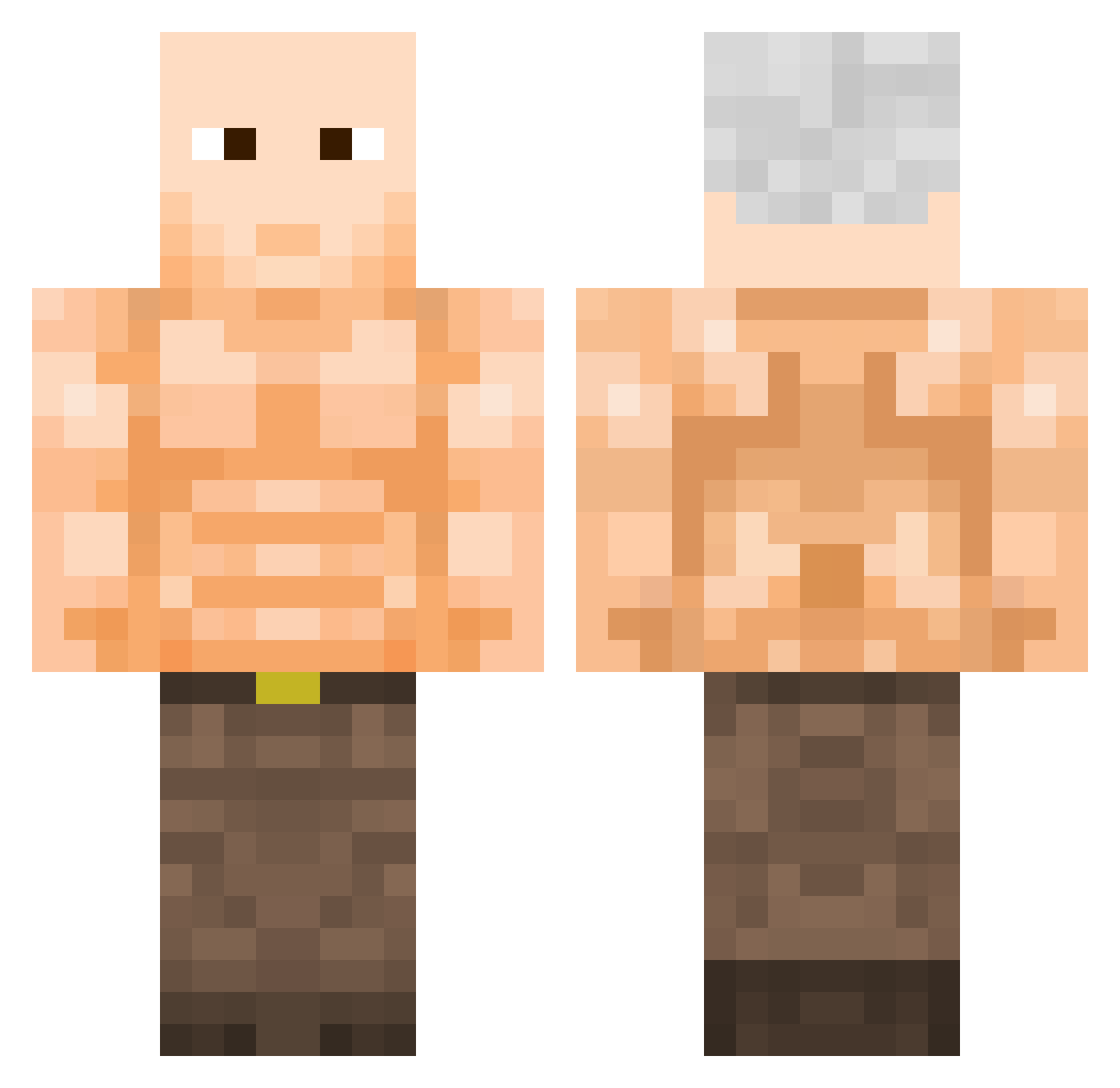 TacosTA Minecraft skin, front and back view