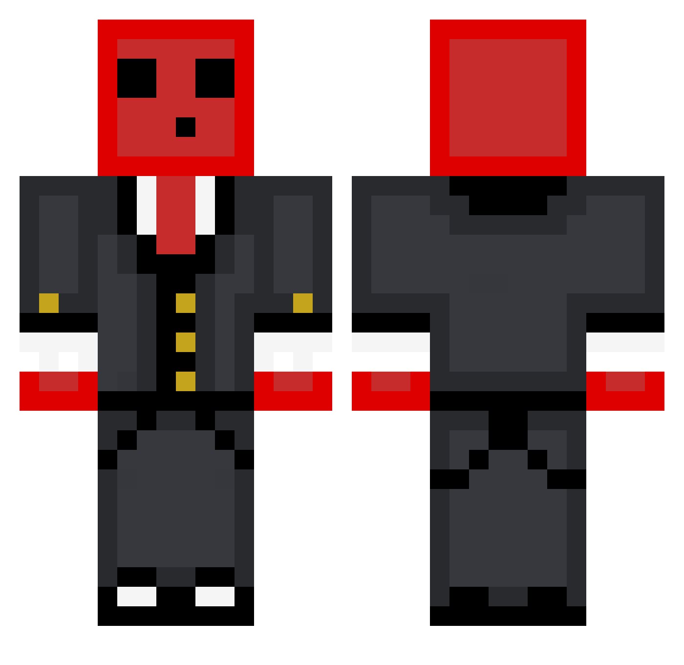 AplayPL Minecraft skin, front and back view