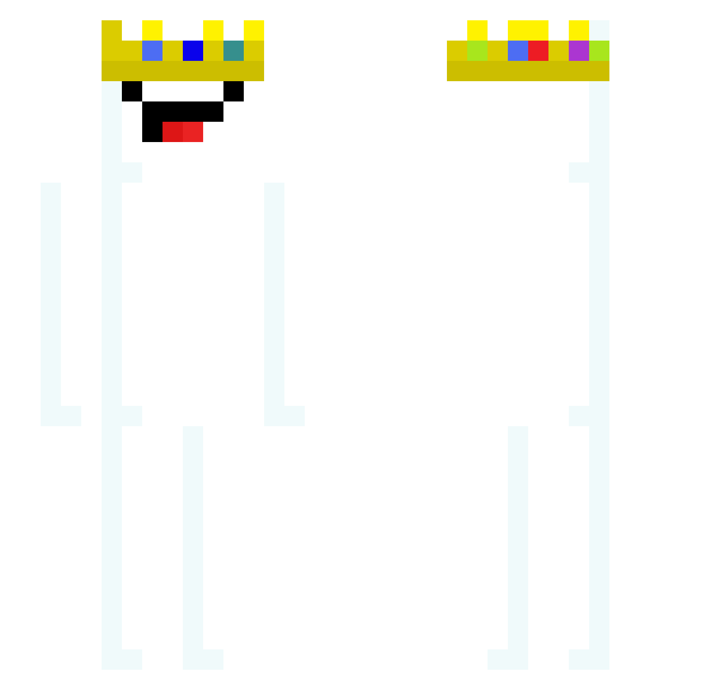 WRicePicker Minecraft skin, front and back view