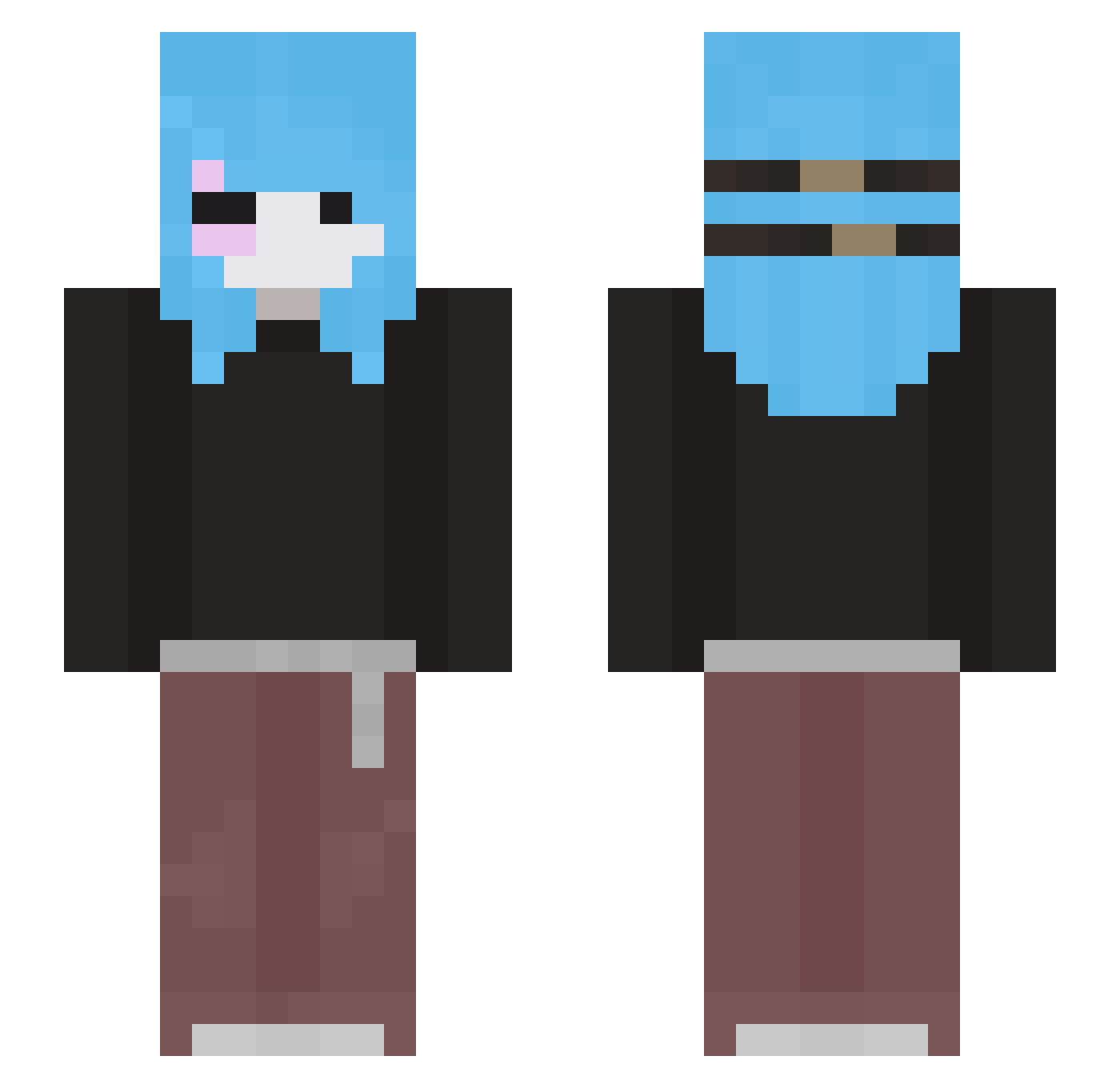 Lazuli_org Minecraft skin, front and back view