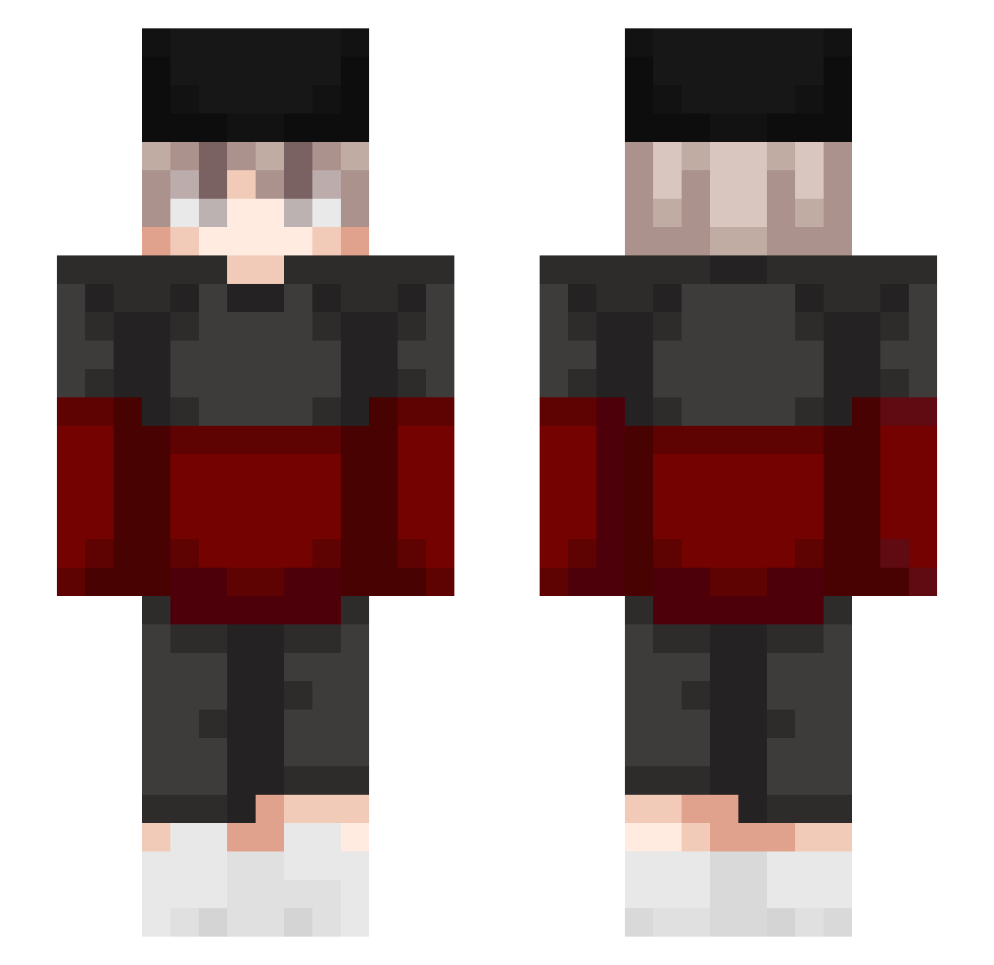 Saviz Minecraft skin, front and back view